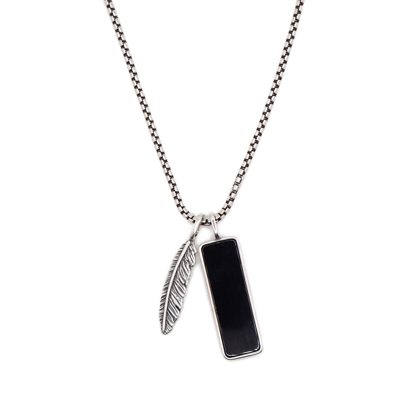 Flight Tag Necklace | Black Onyx