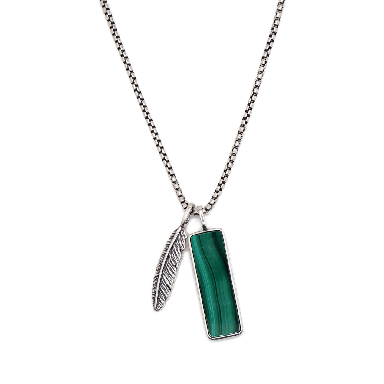 Flight Tag Necklace | Malachite