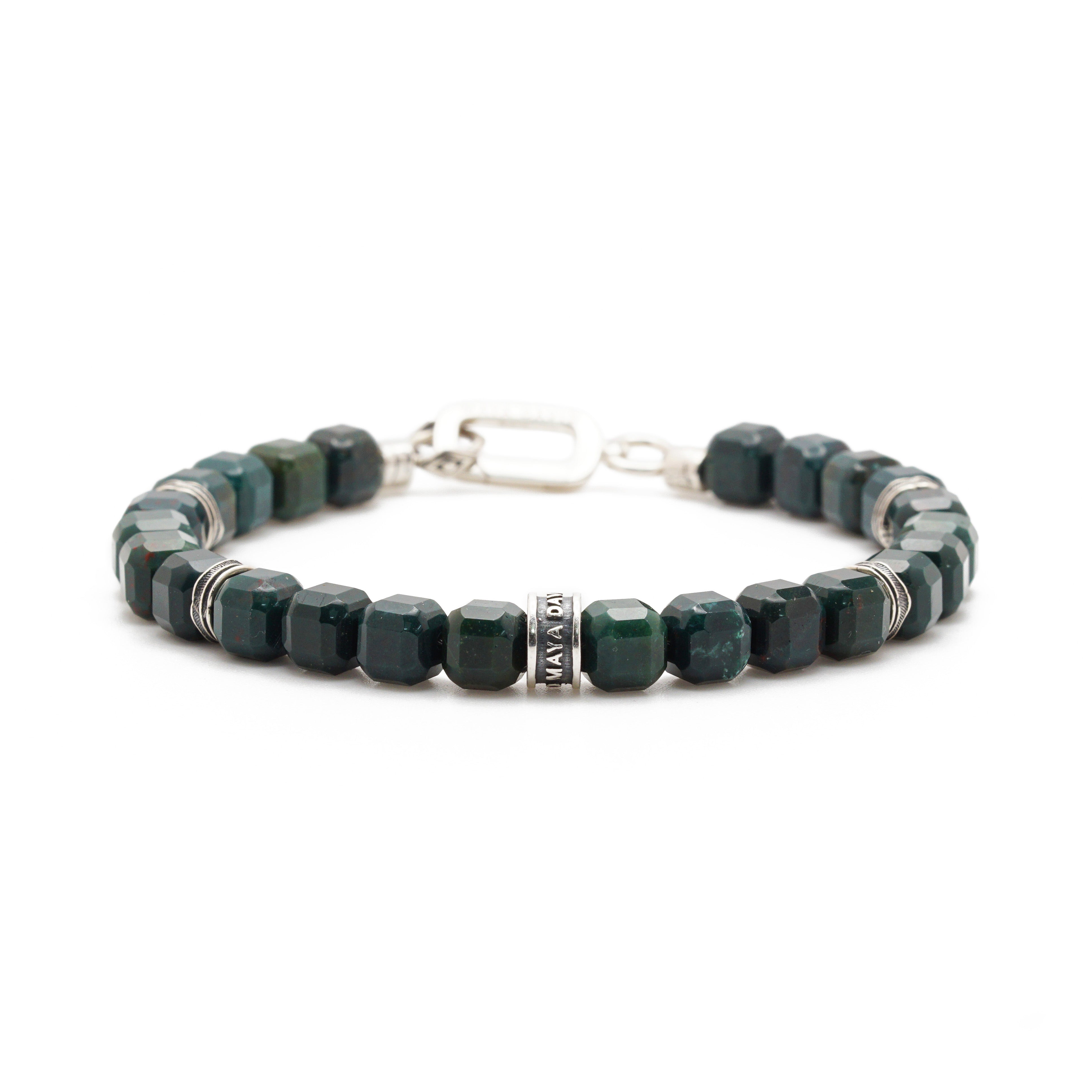 Equinox Bracelet | Green Bloodstone