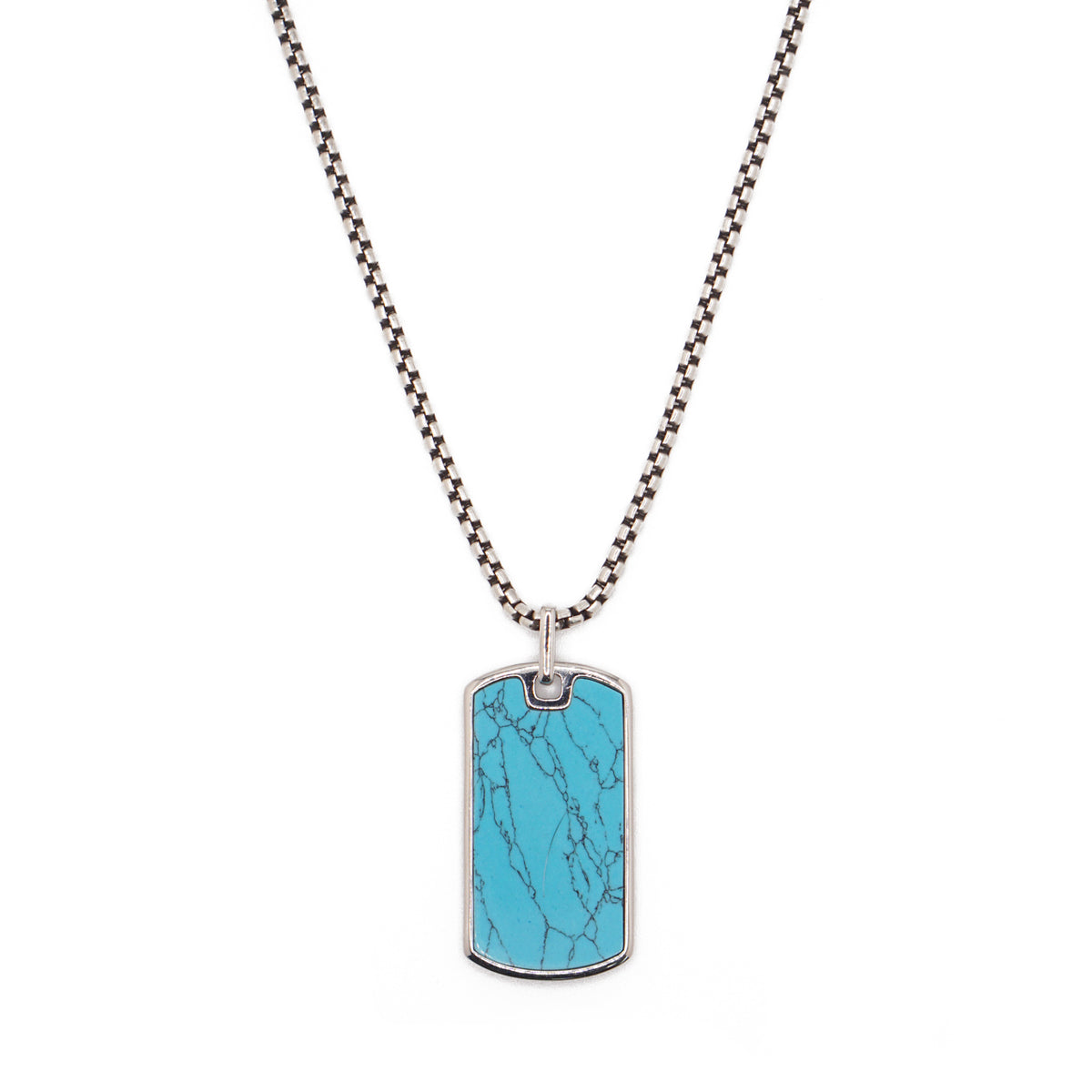 Horizon Tag Necklace | Turquoise