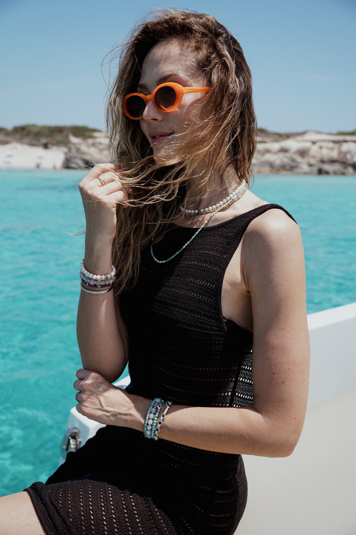 Azure Necklace | Amazonite & Pearls