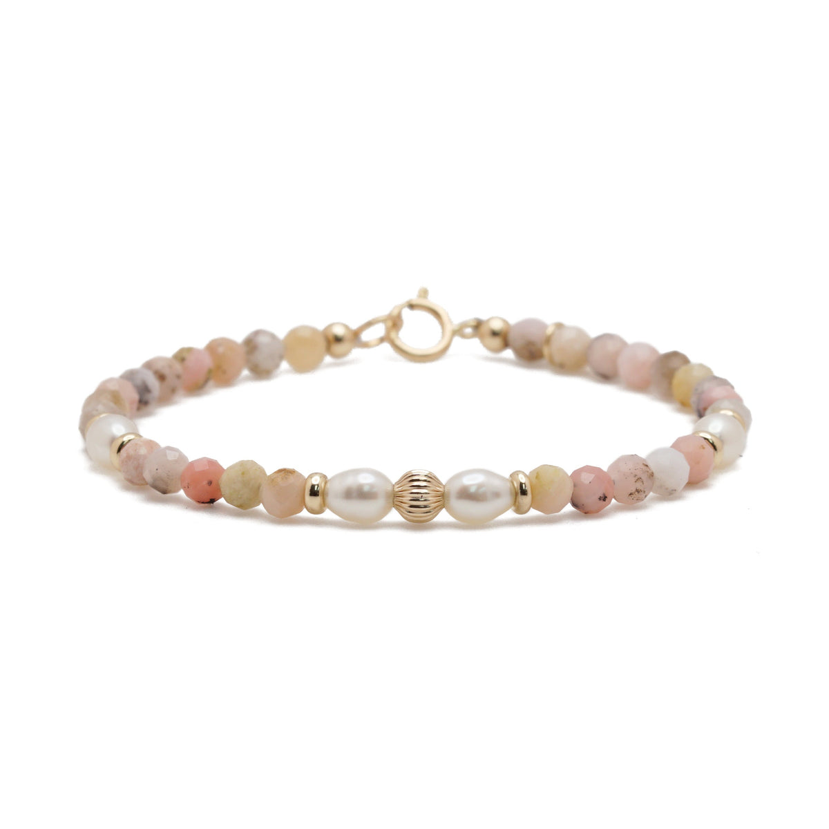 Cala Rosa Bracelet | Pink Opal, Pearls & 14K Gold