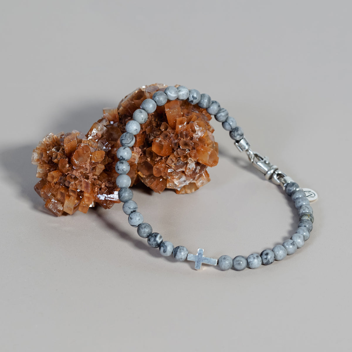 Crossroads Slim Bracelet | Gray Jasper