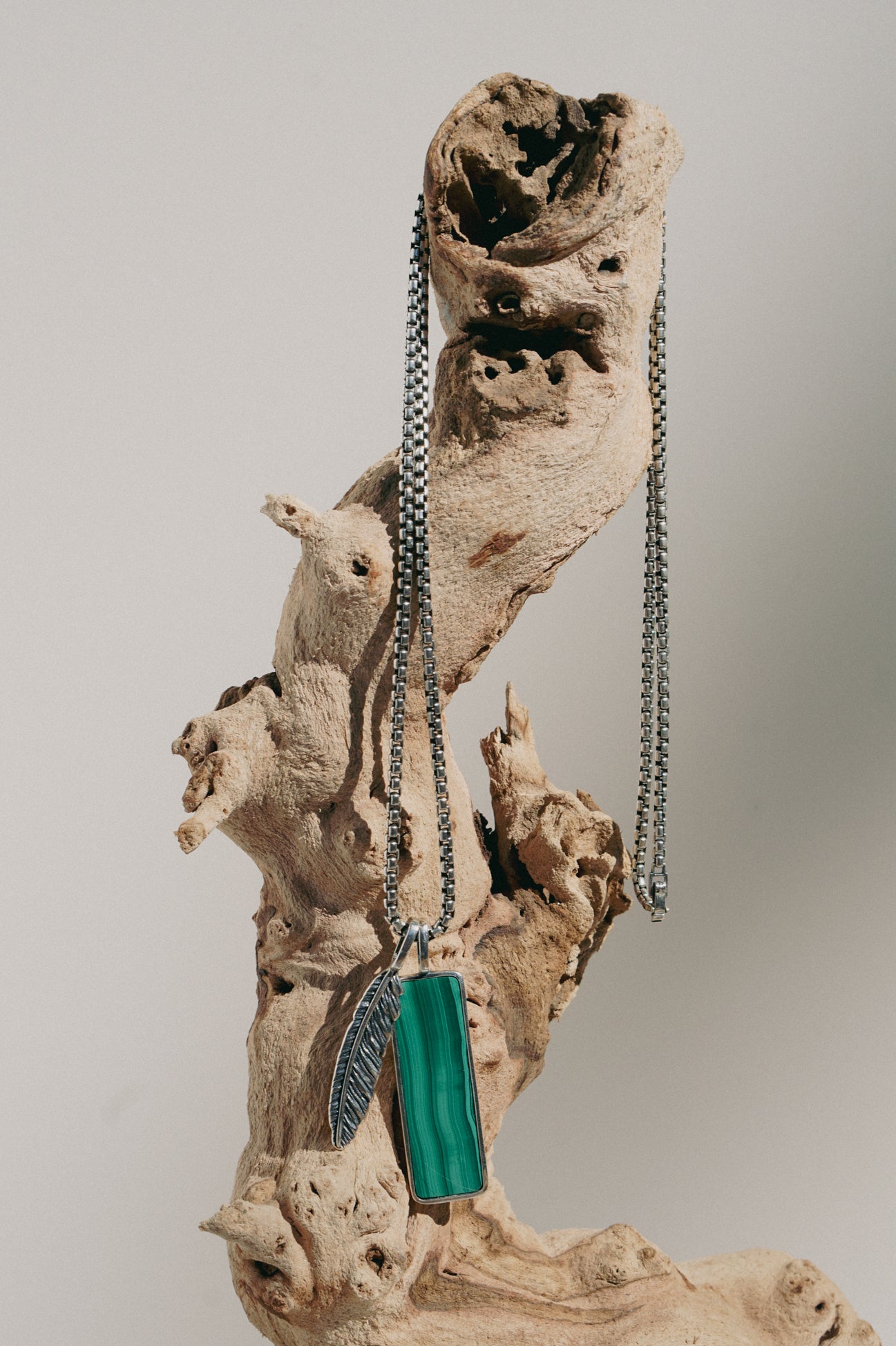 Flight Tag Necklace | Malachite