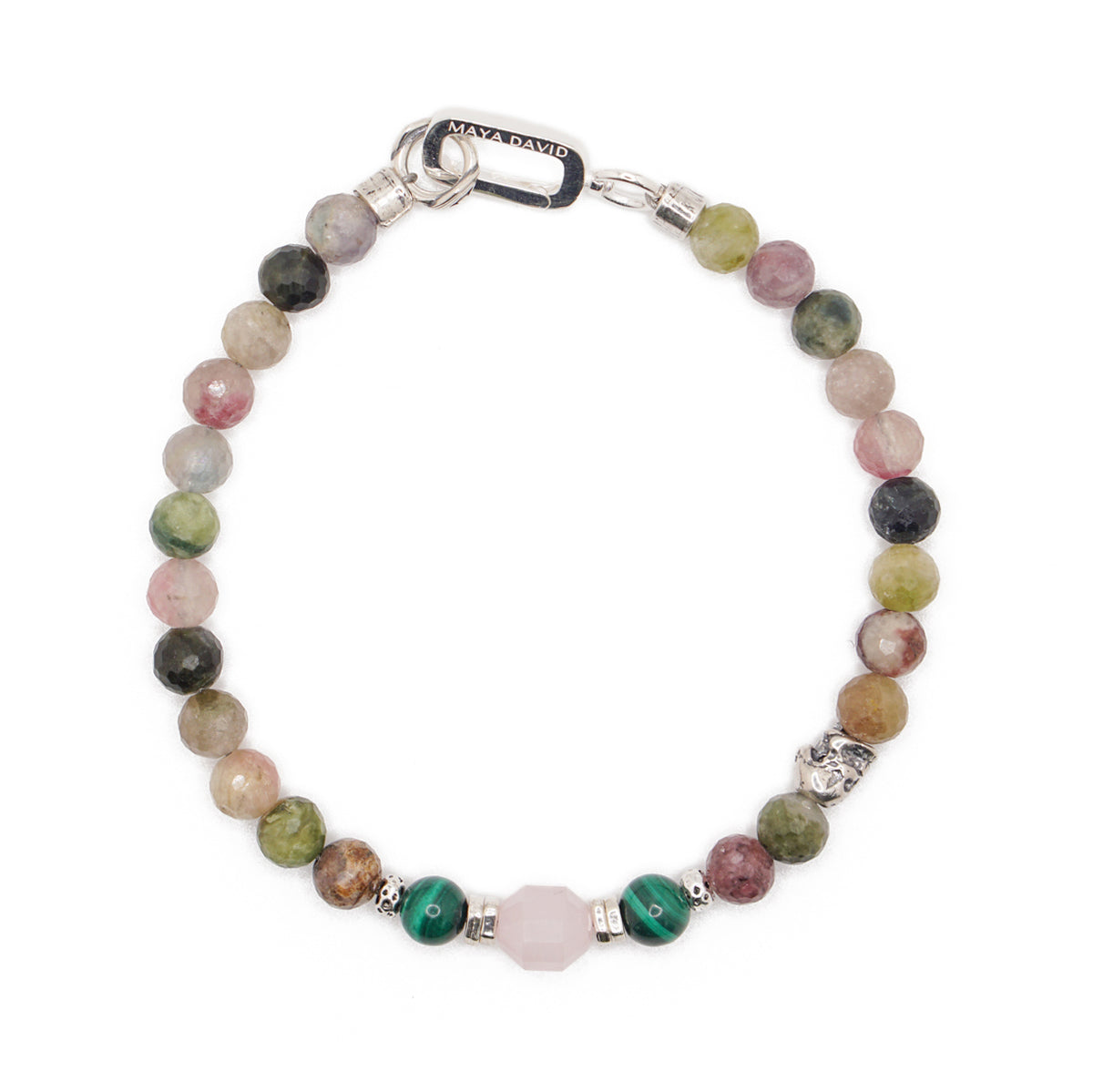 Edge of Love Bracelet | Tourmaline, Malachite & Rose Quartz