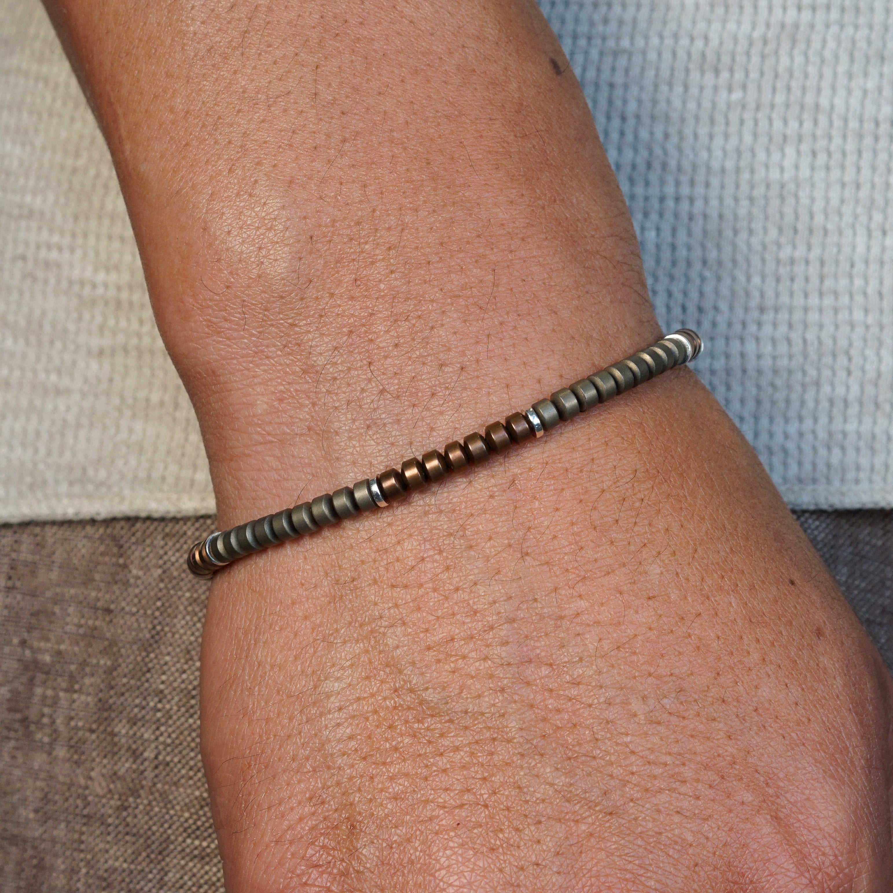 Flux Bracelet | Bronze Hematite
