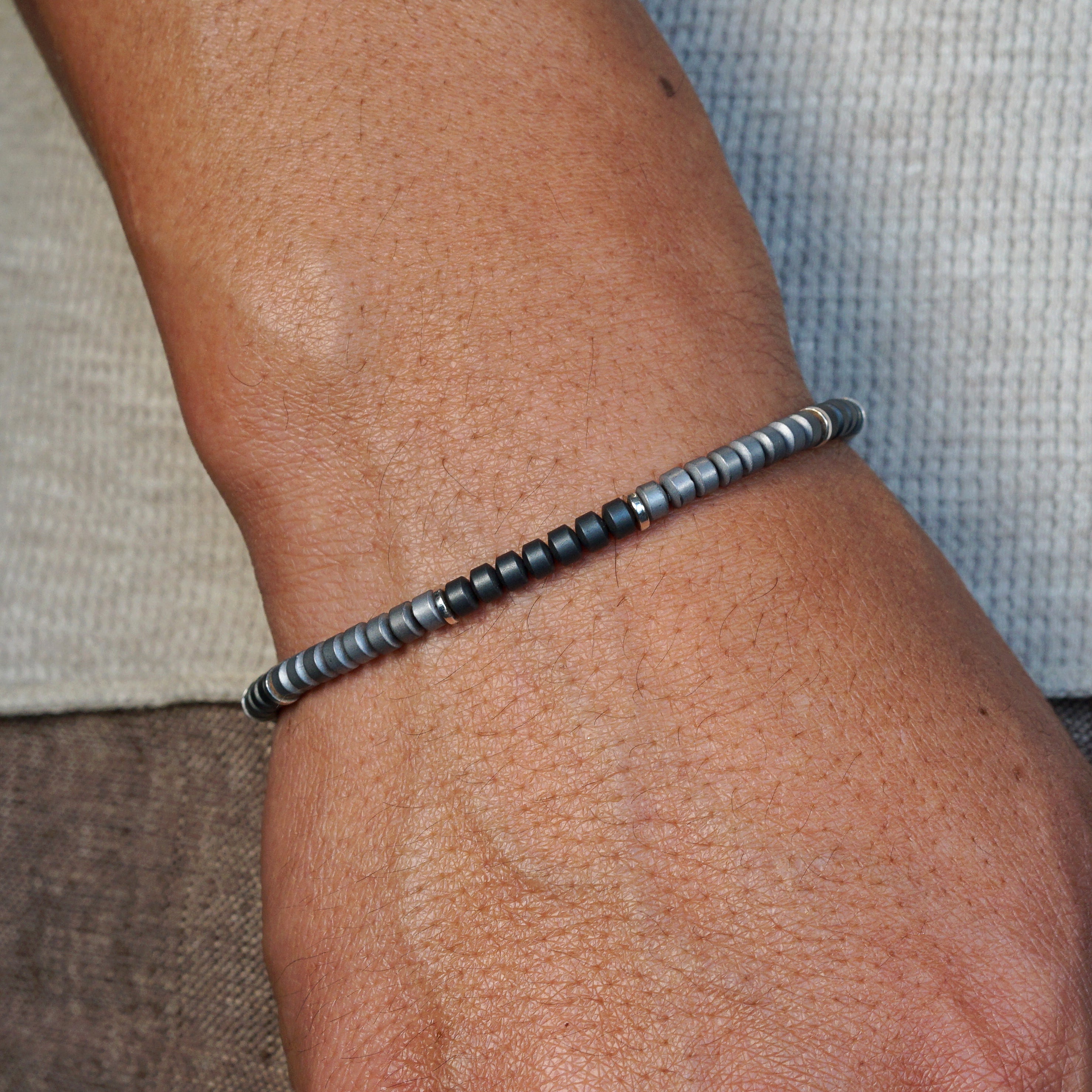 Flux Bracelet | Gray Hematite