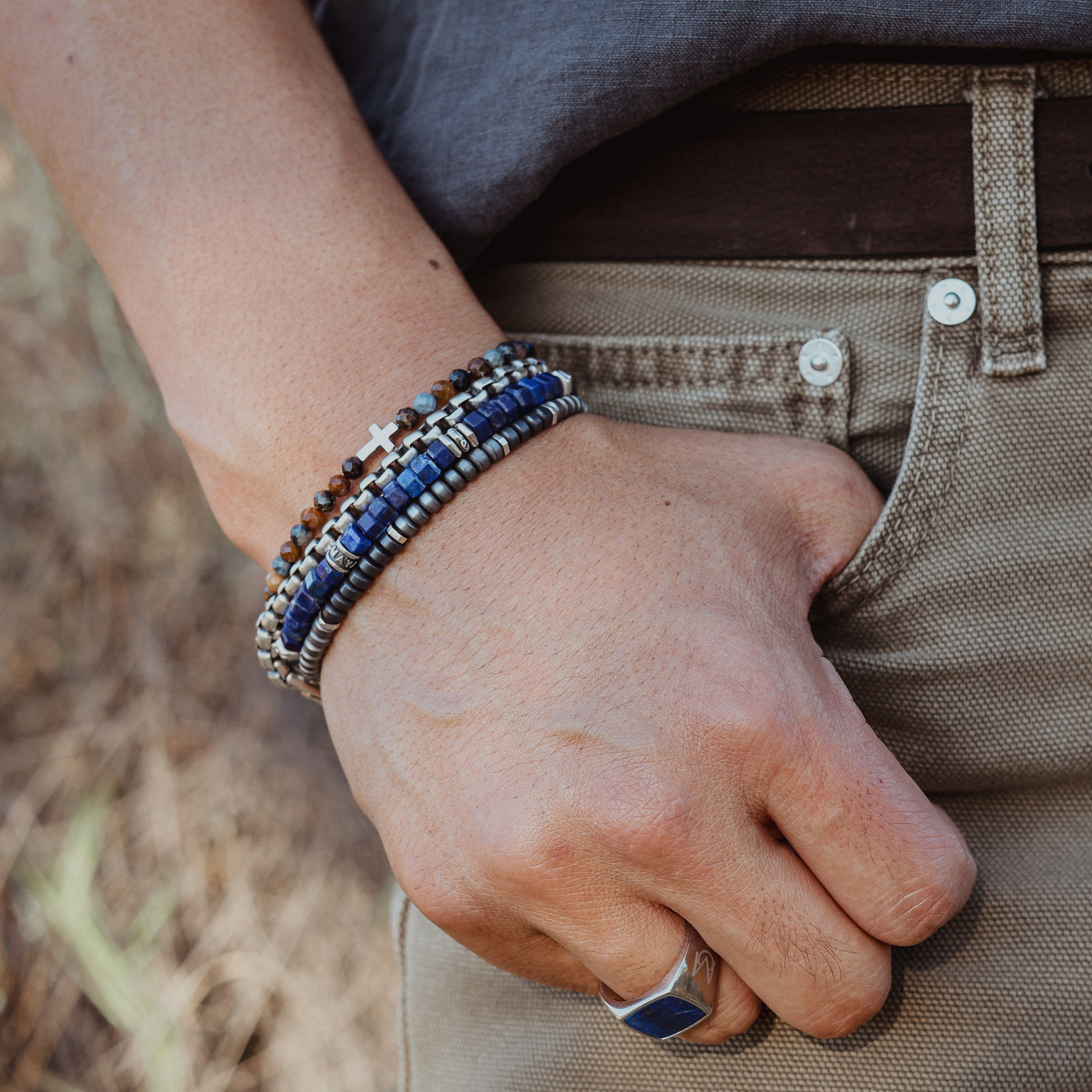 Flux Bracelet | Gray Hematite