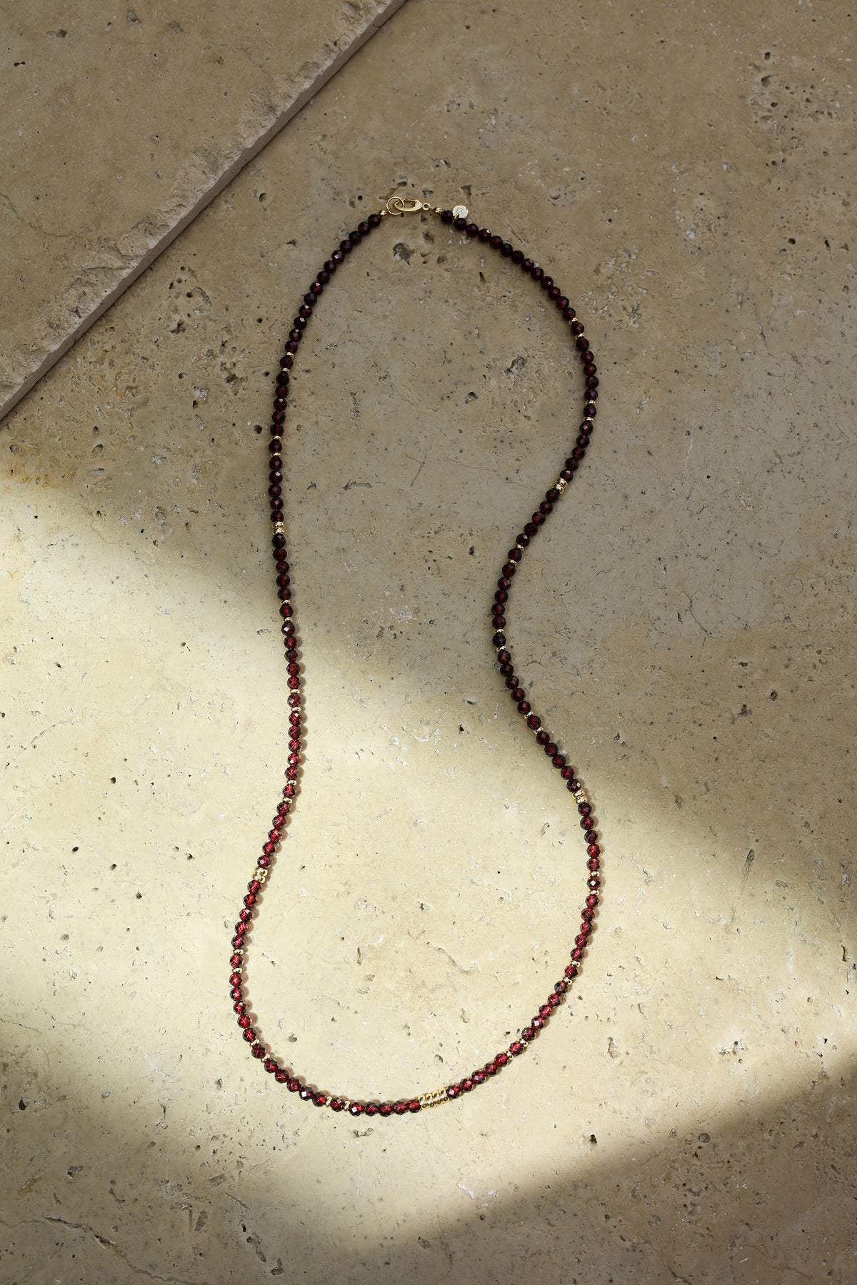 Ember Necklace | Garnet & 14K Gold | 26"