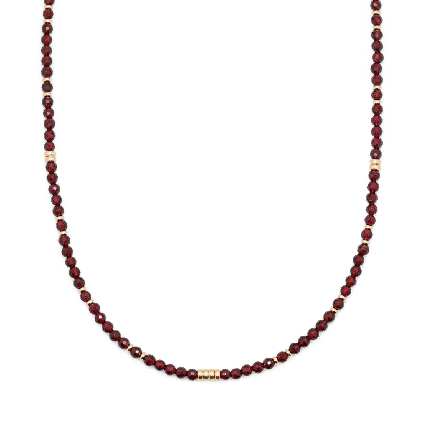 Ember Necklace | Garnet & 14K Gold | 26"
