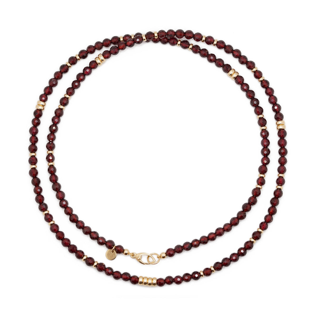 Ember Necklace | Garnet & 14K Gold | 26"