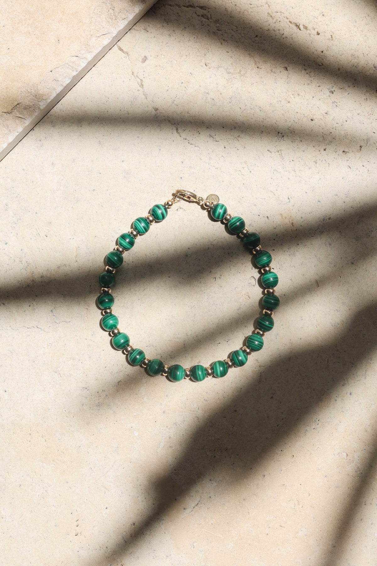 Atlas Bracelet | Malachite & 14K Gold