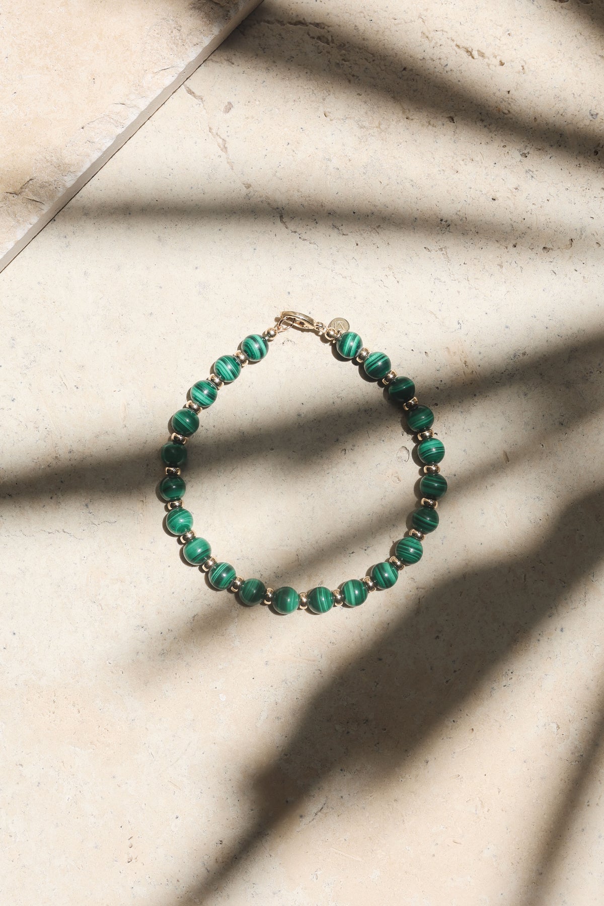 Atlas Bracelet | Malachite & 14K Gold