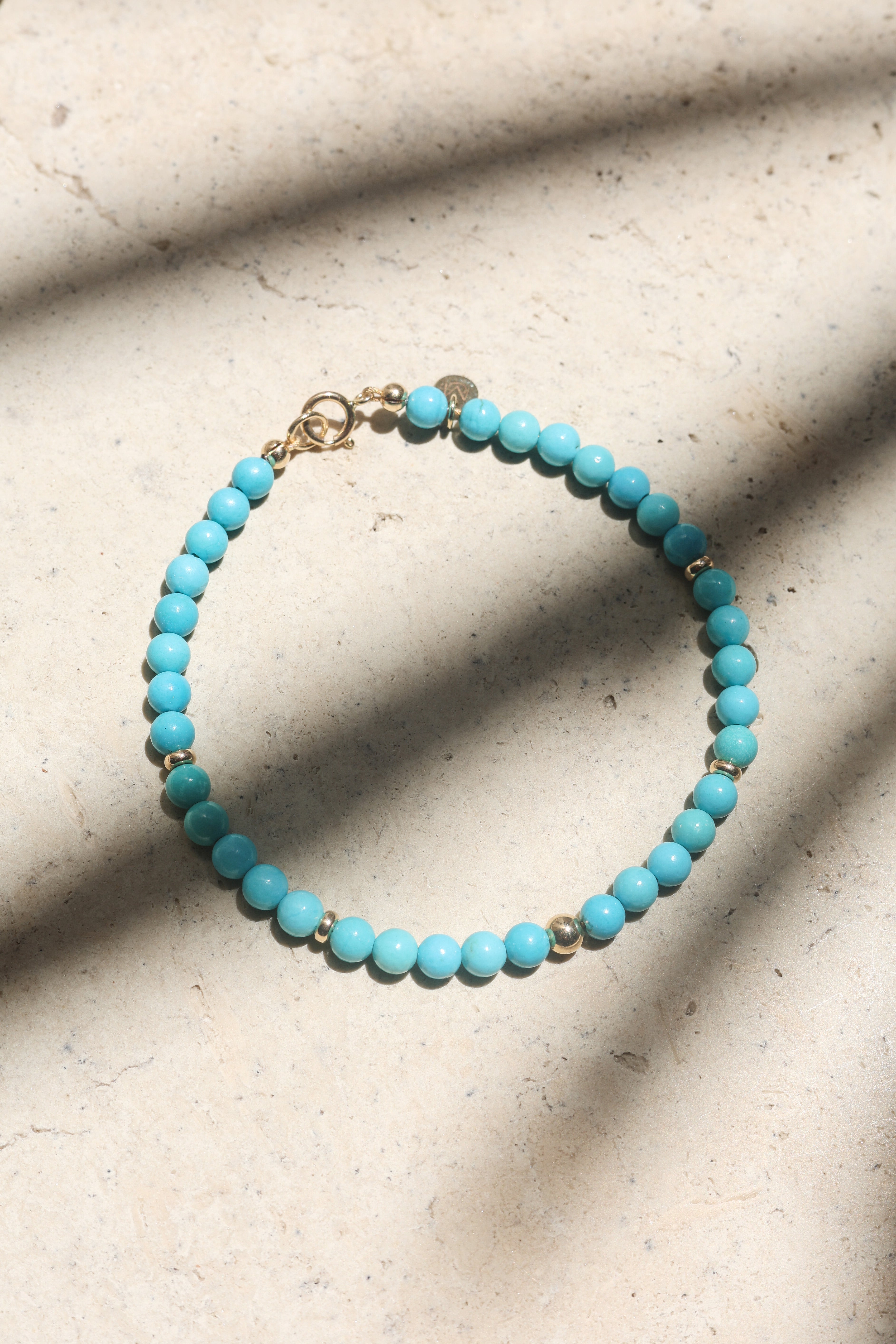Aurum Sky Bracelet | Turquoise & 14K Gold