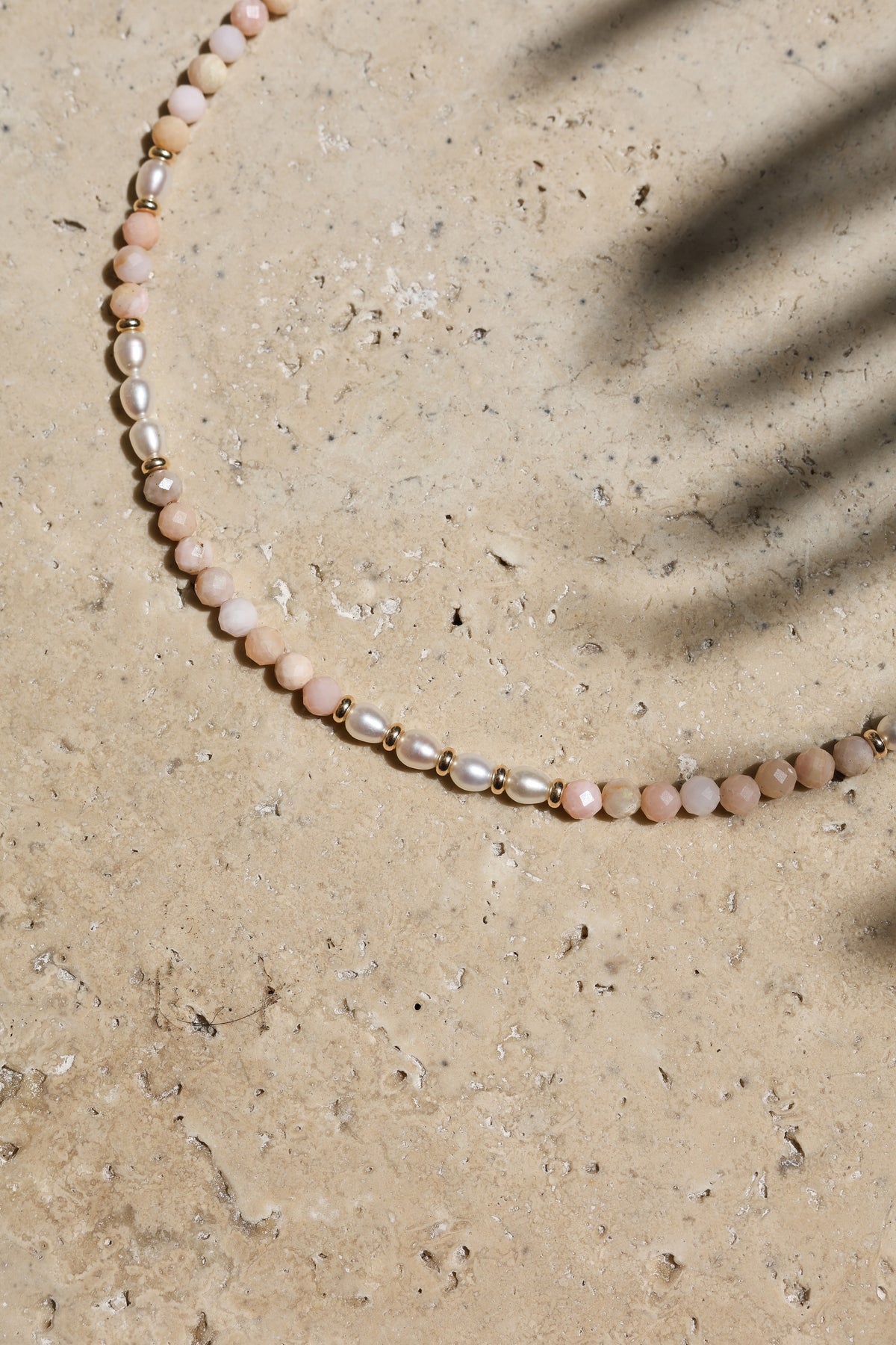 Cala Rosa Necklace | Pink Opal, Pearls & 14K Gold