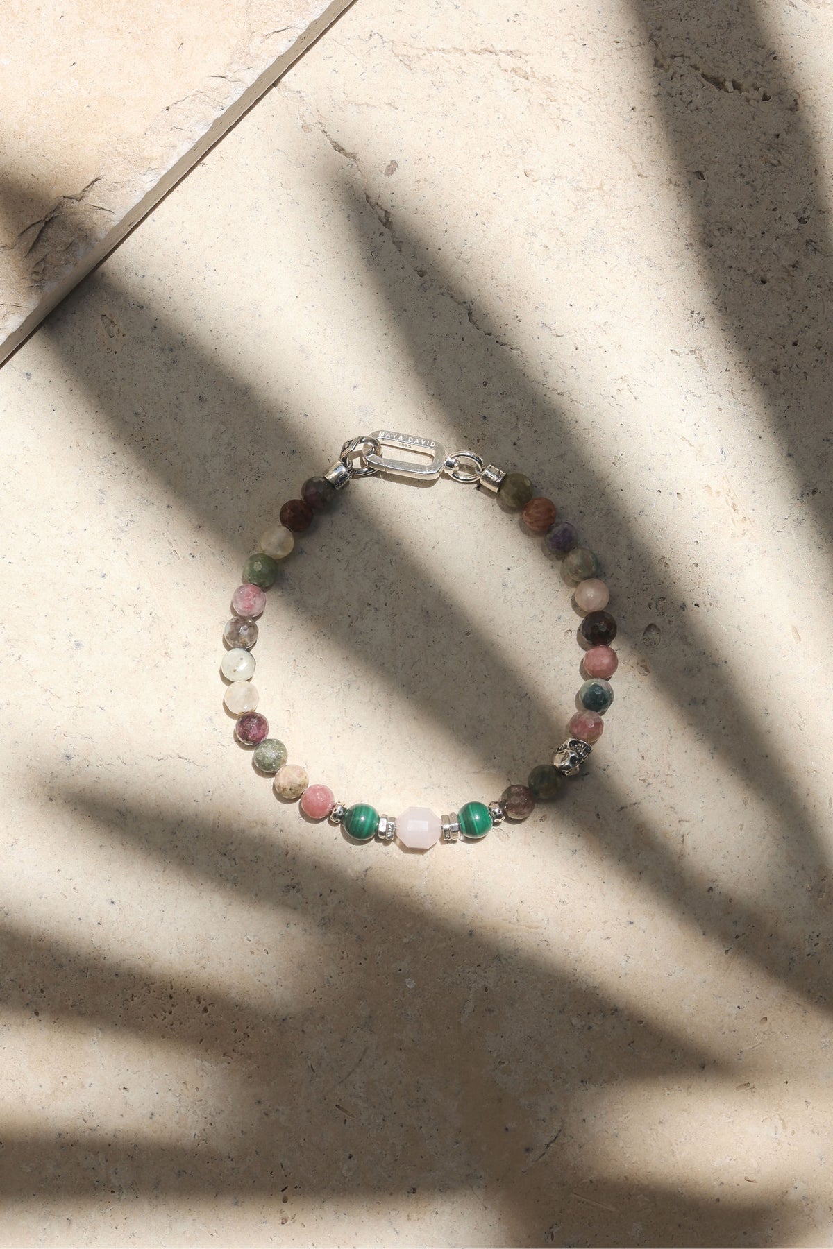 Edge of Love Bracelet | Tourmaline, Malachite & Rose Quartz
