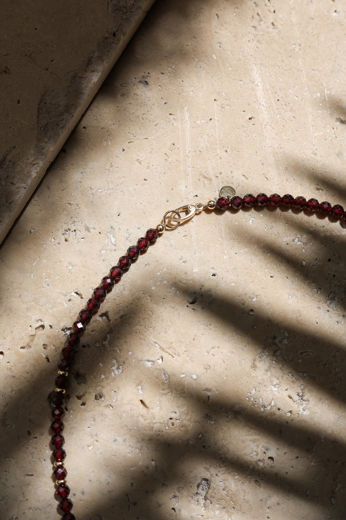 Ember Necklace | Garnet & 14K Gold | 26"