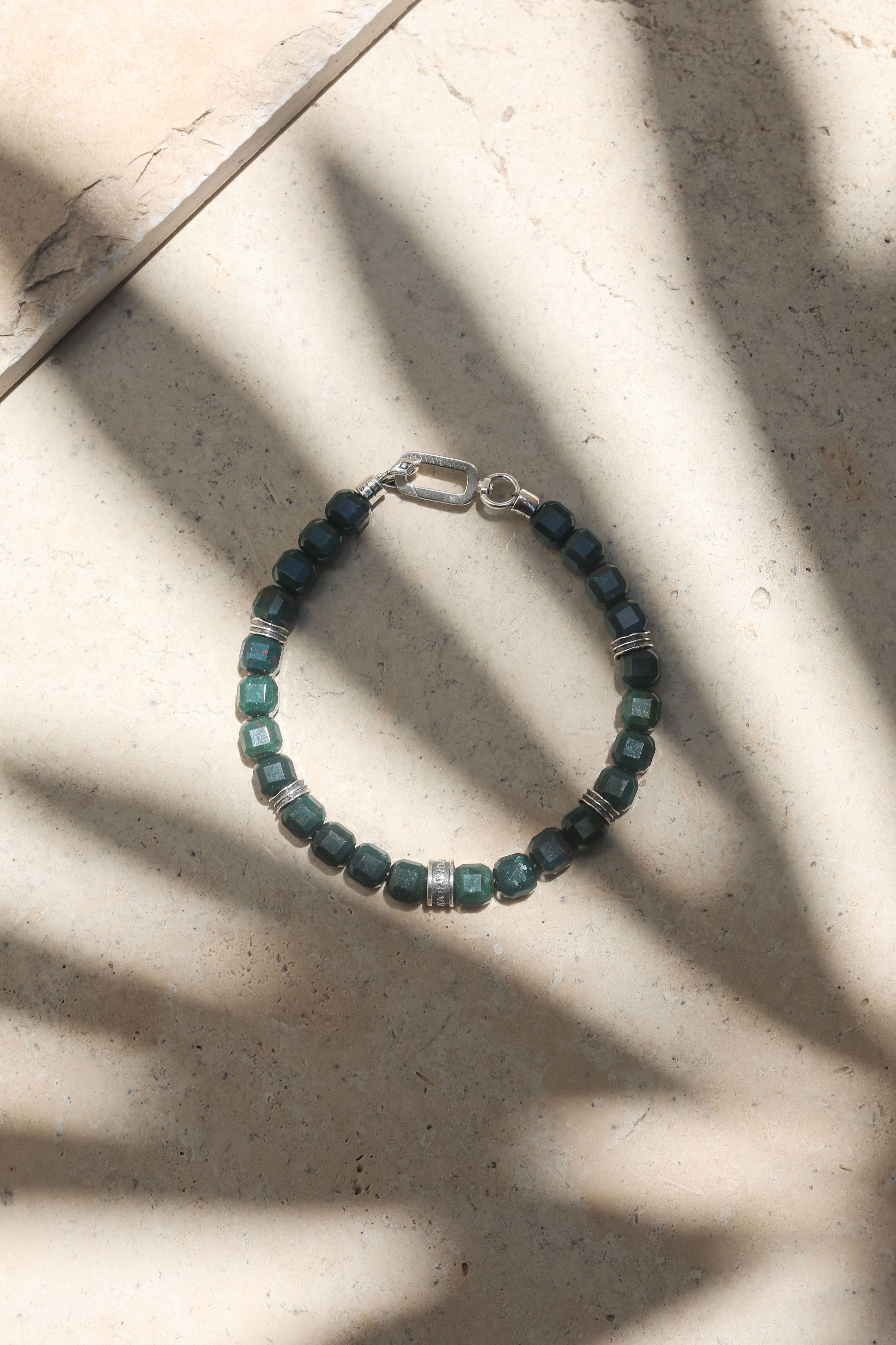 Equinox Bracelet | Green Bloodstone