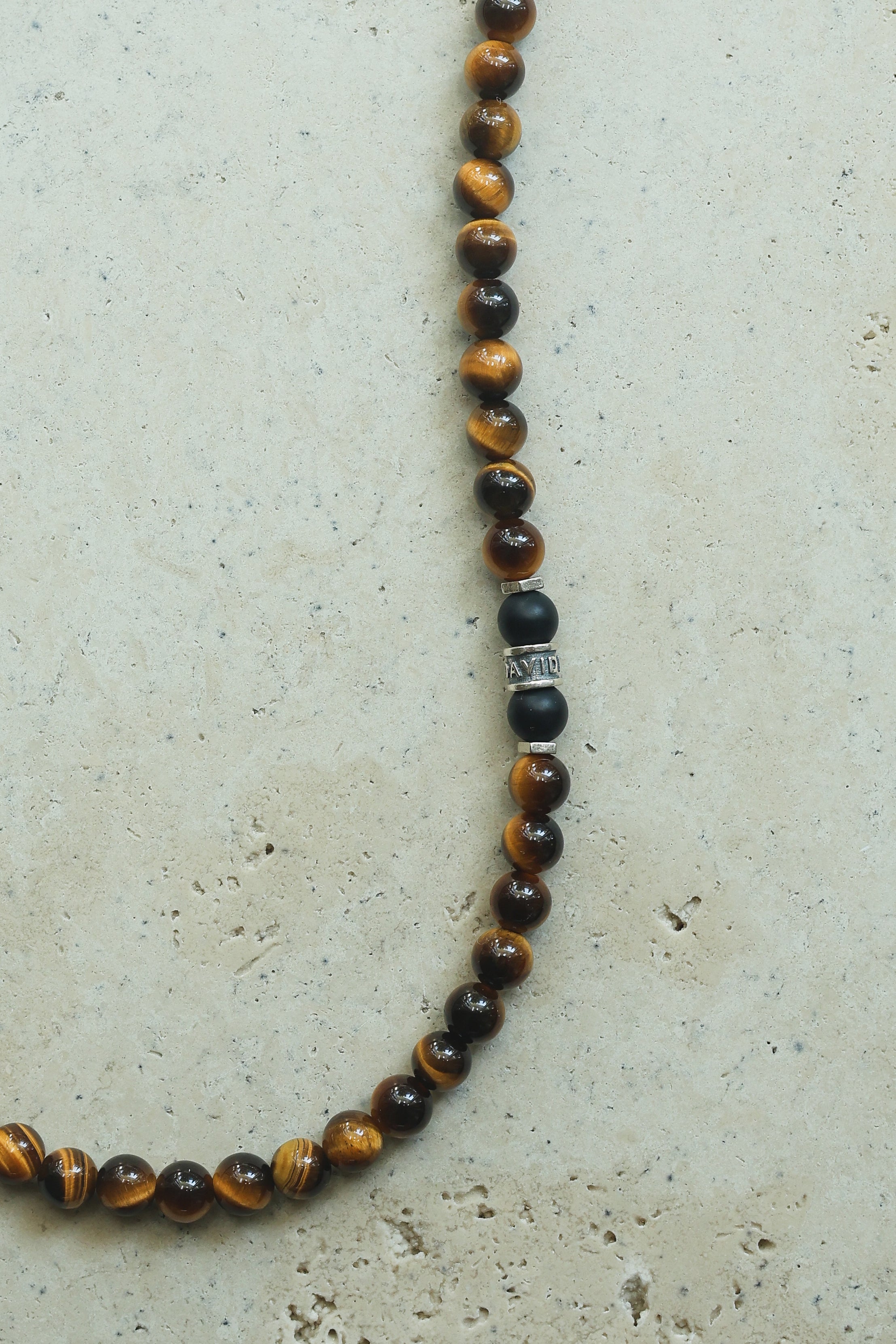 Guardian Necklace | Tiger's Eye & Matte Onyx