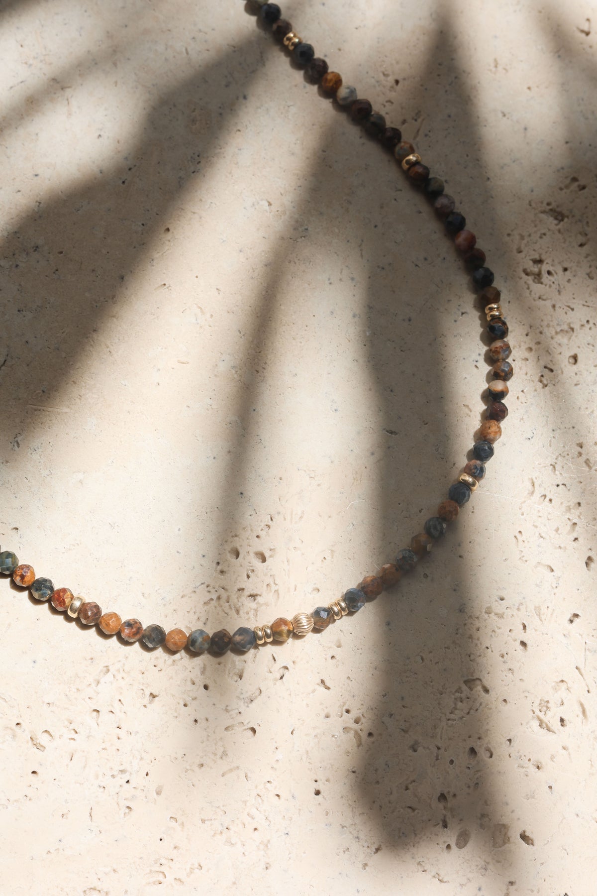 Meridian Necklace | Pietersite & 14K Gold