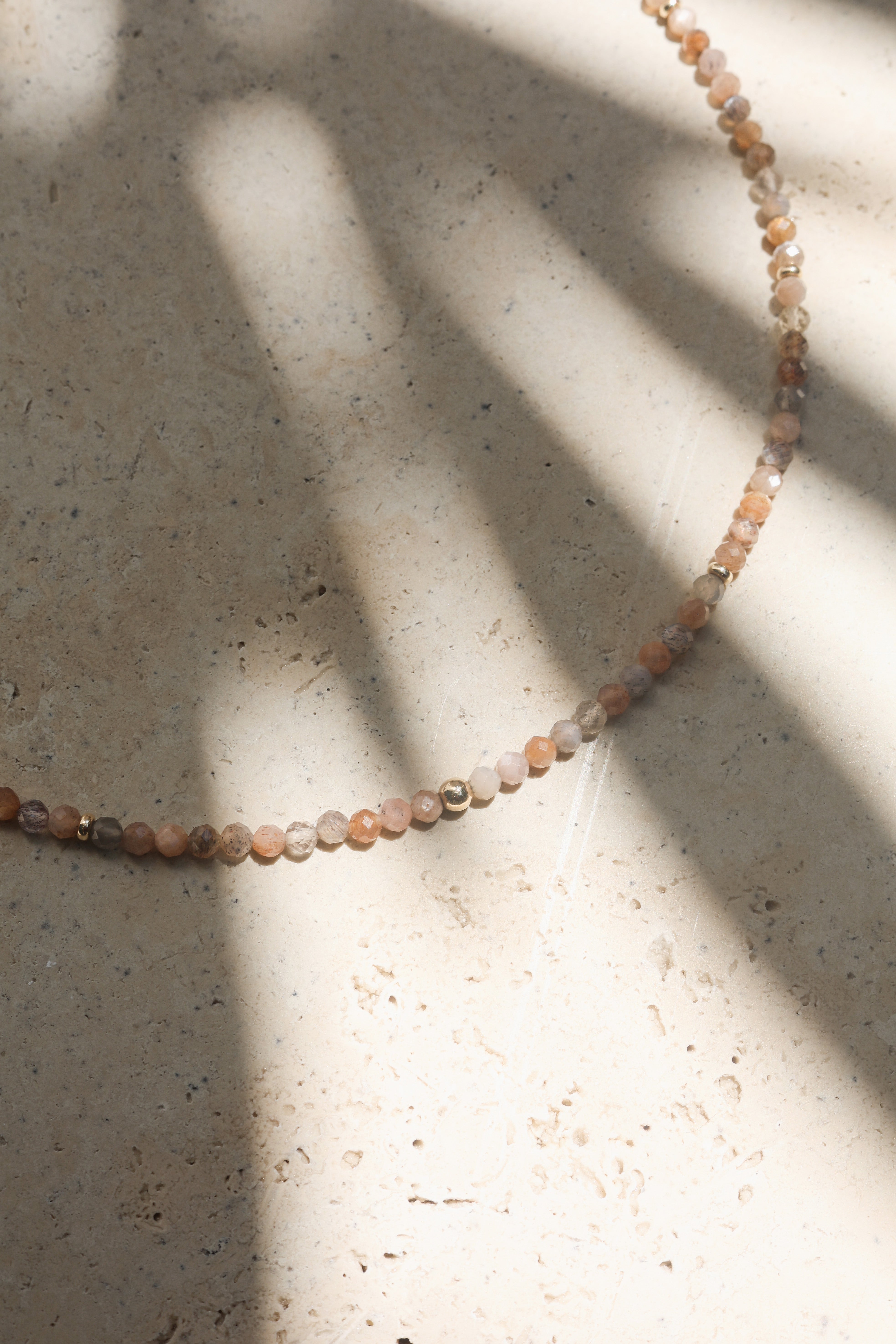 Solara Necklace | Sunstone & 14K Gold