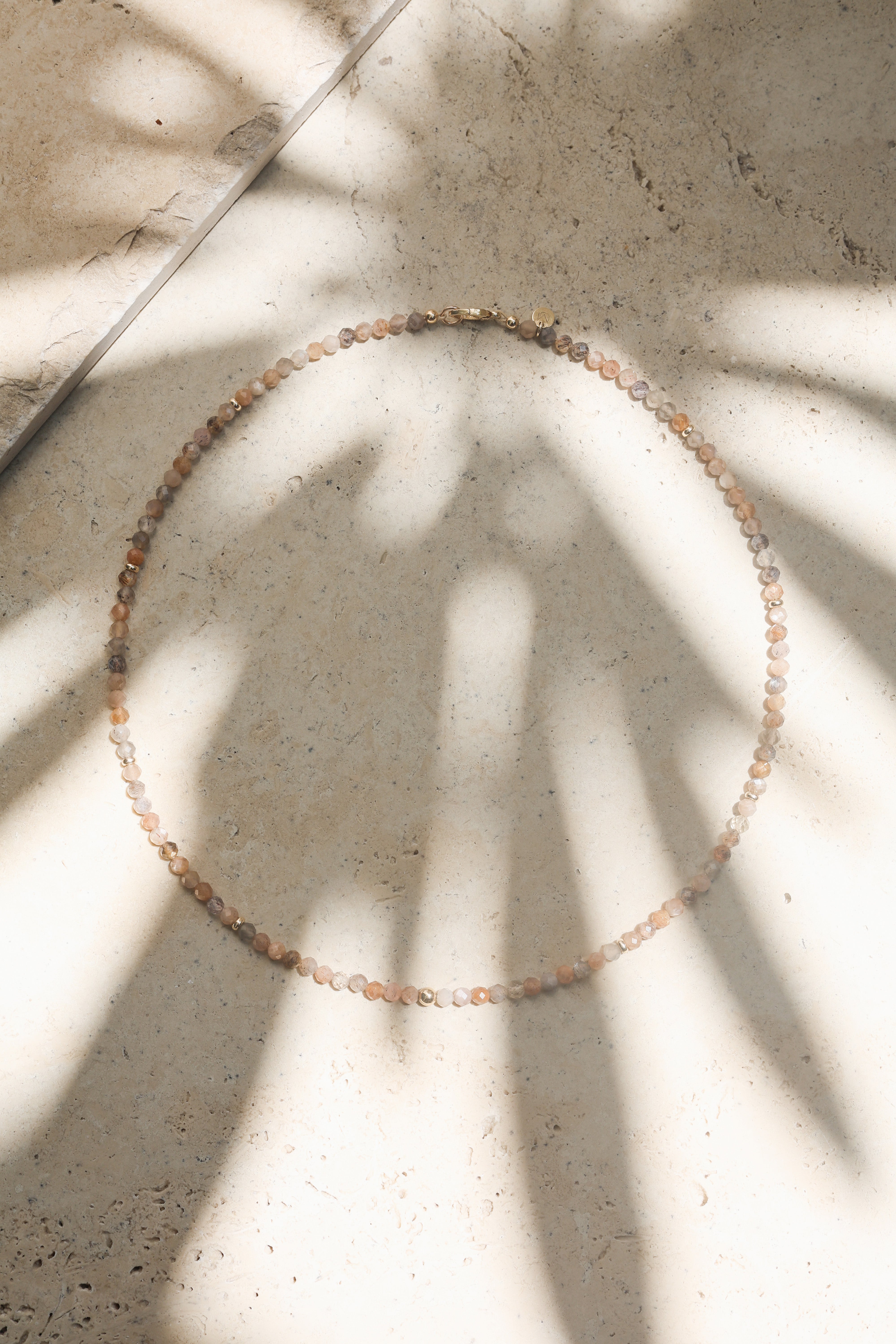 Solara Necklace | Sunstone & 14K Gold