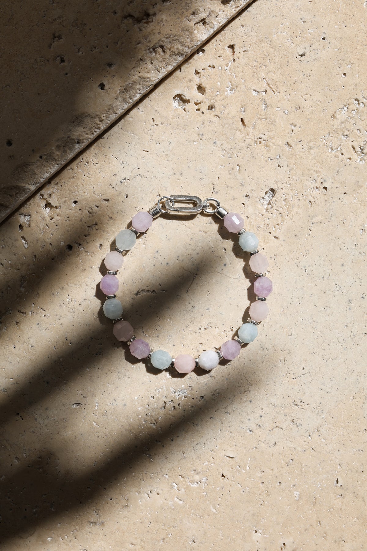 Trinity Bracelet | Amethyst, Rose Quartz & Aquamarine