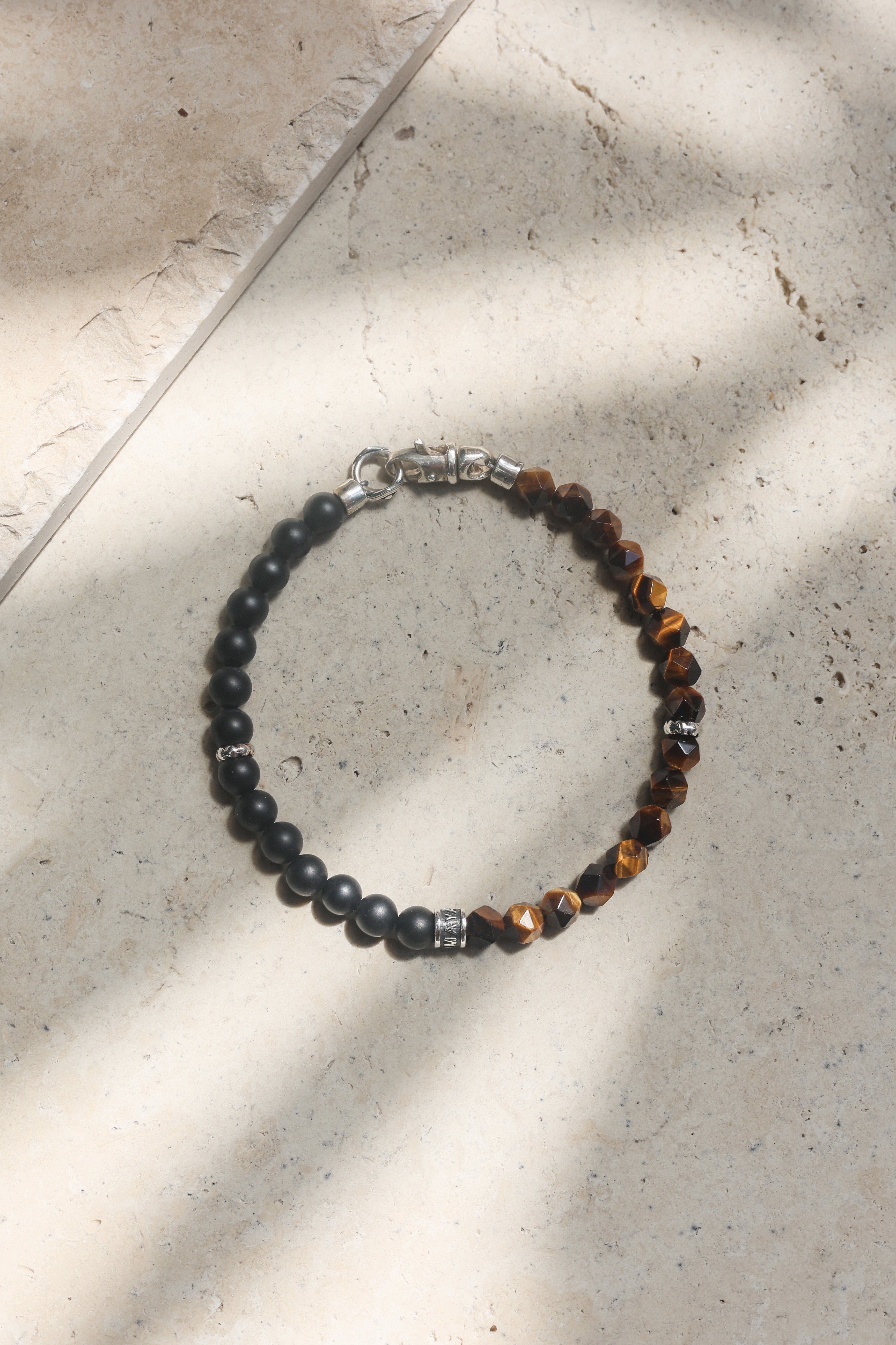 Waypoint Bracelet | Tiger's Eye & Matte Onyx