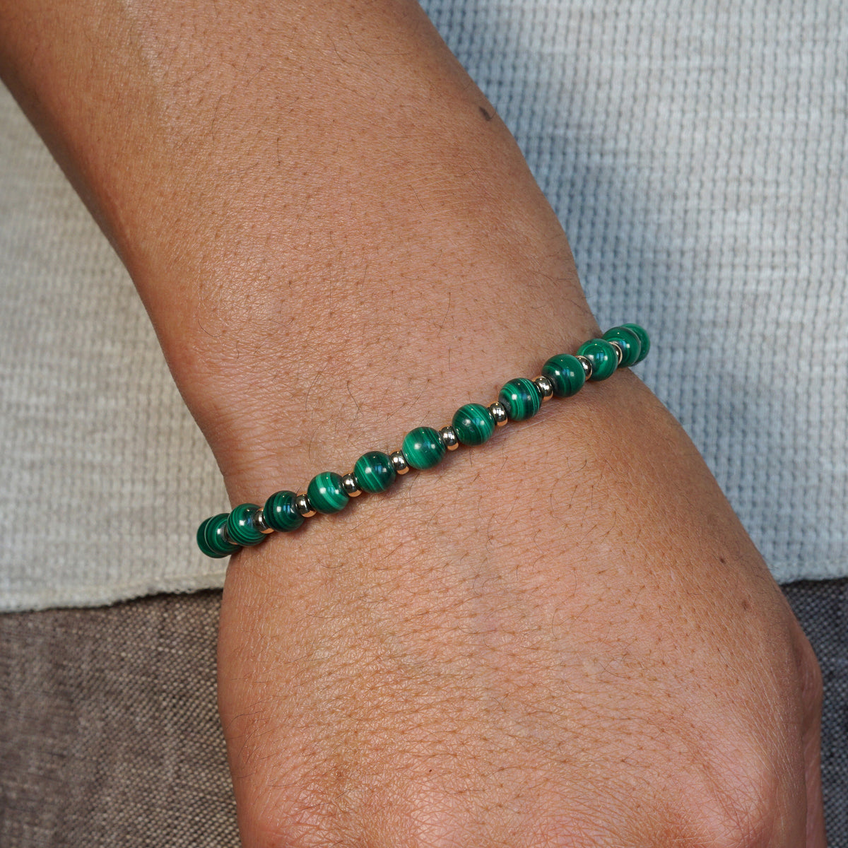 Atlas Bracelet | Malachite & 14K Gold