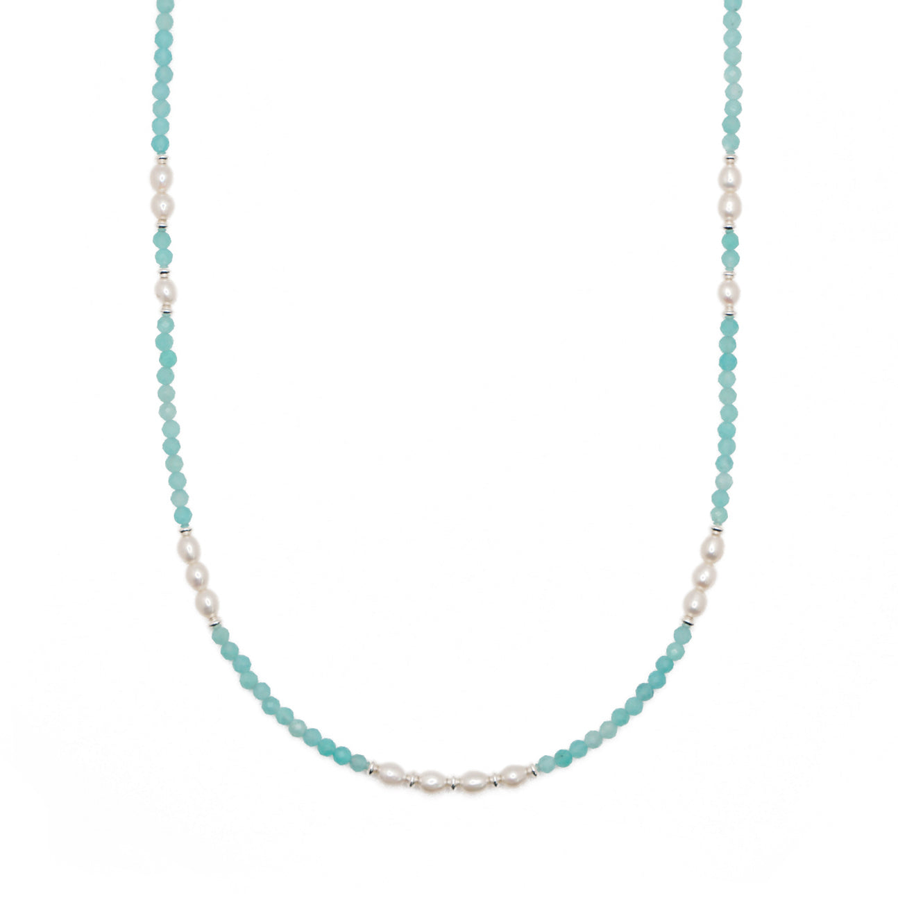 Azure Necklace | Amazonite & Pearls