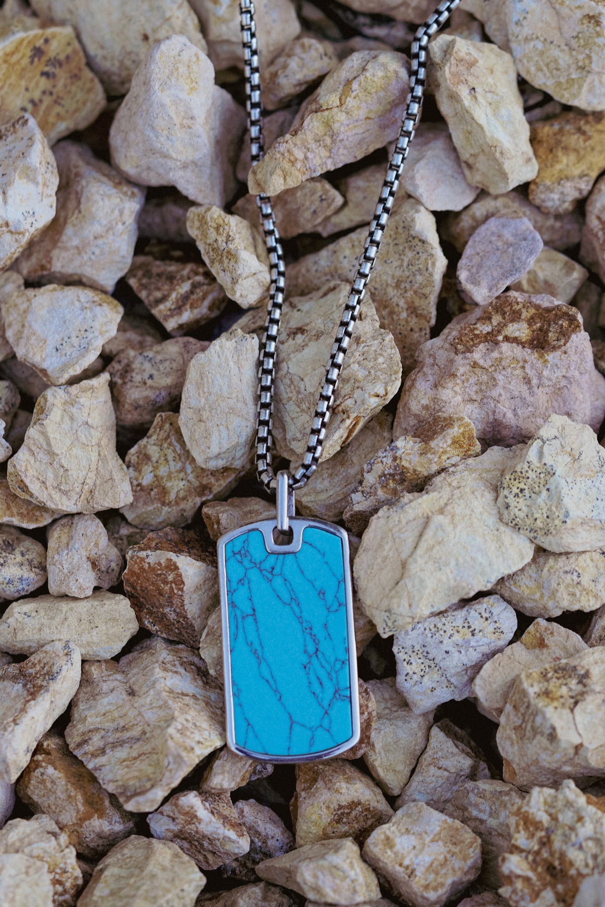 Horizon Tag Necklace | Turquoise