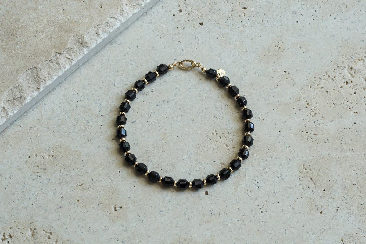 Arcanum Bracelet | Black Tourmaline & 14K Gold