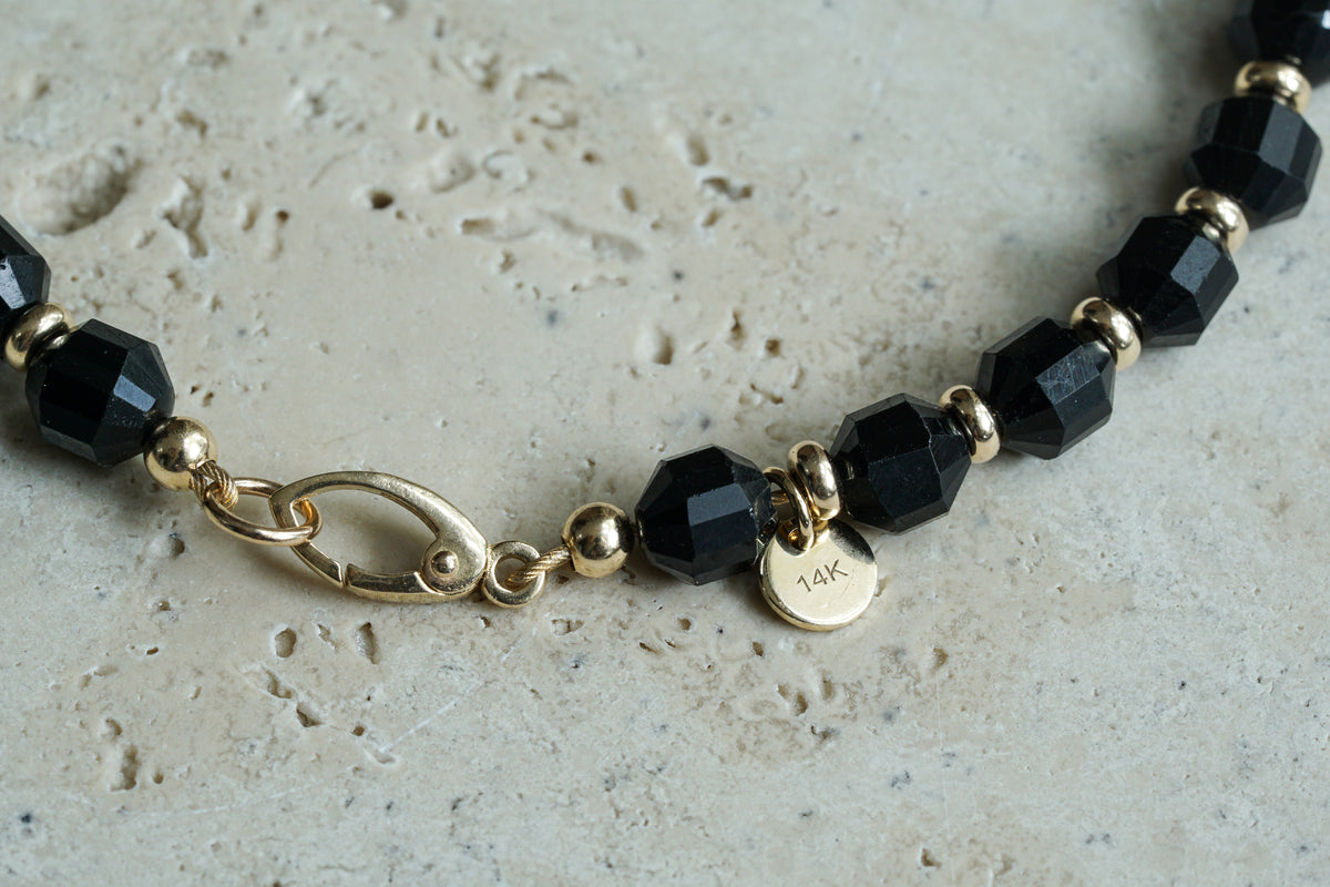 Arcanum Bracelet | Black Tourmaline & 14K Gold
