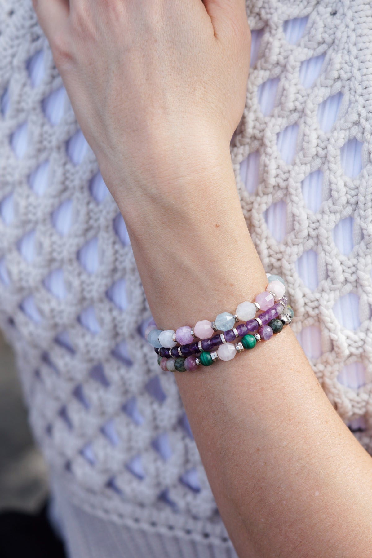 Edge of Love Bracelet | Tourmaline, Malachite & Rose Quartz
