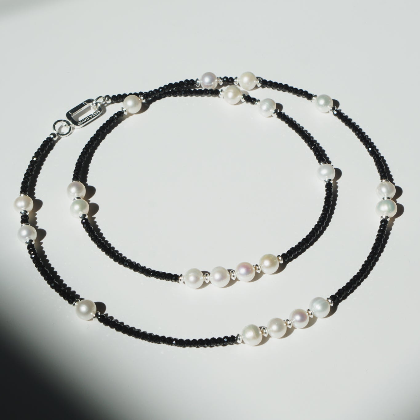 Noire Necklace | Black Spinel & Pearls