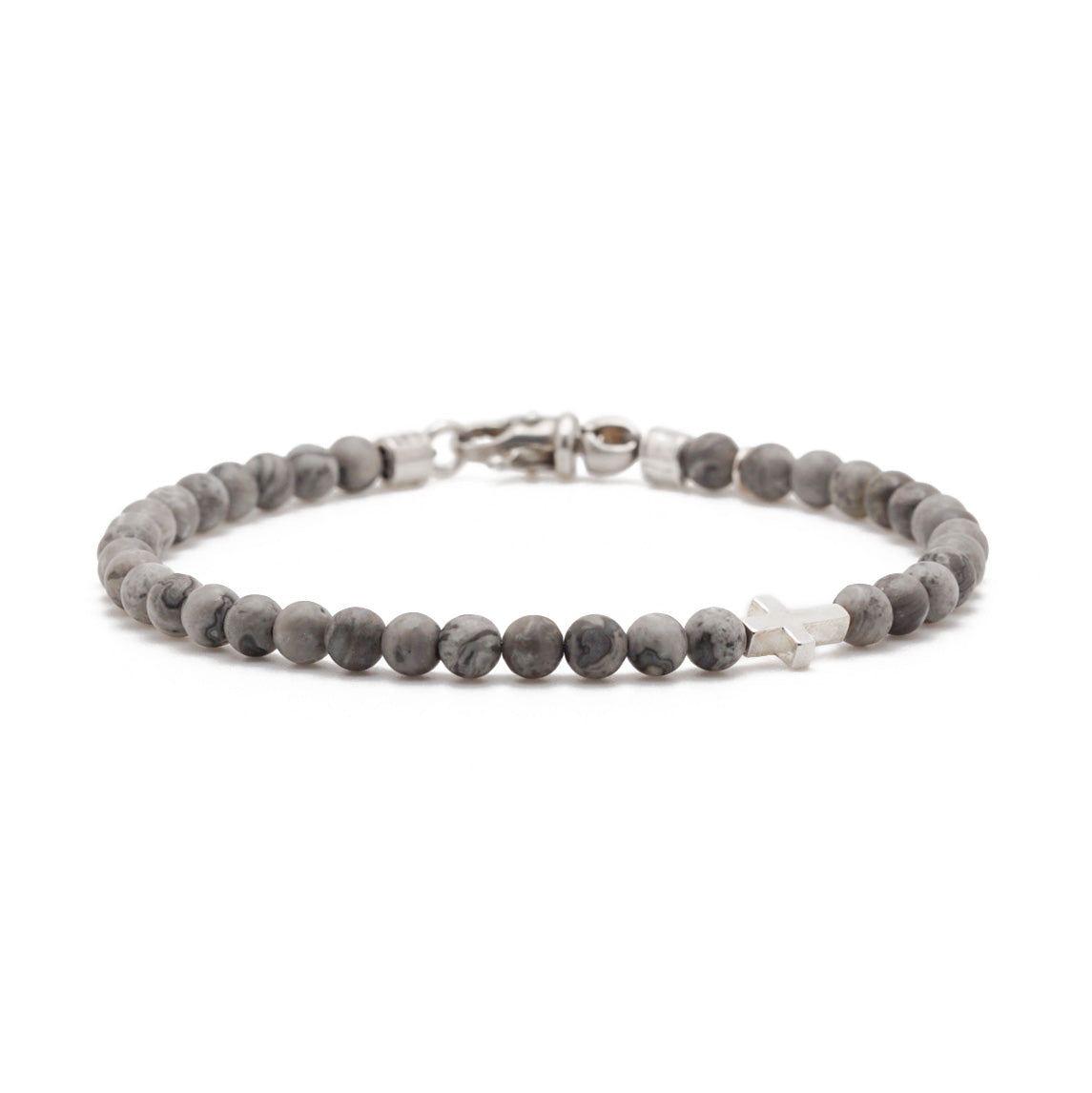 Crossroads Slim Bracelet | Gray Jasper
