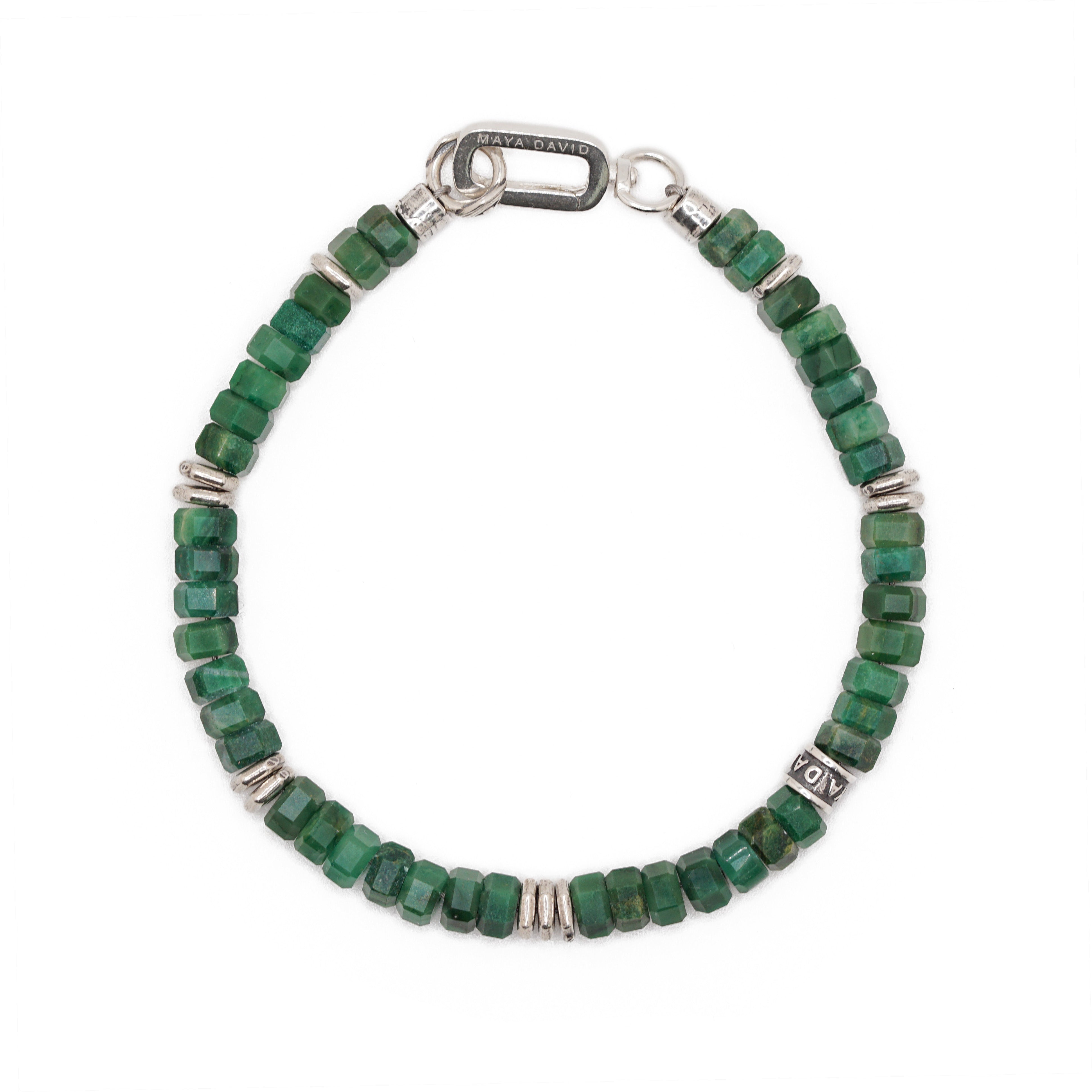 Verge Bracelet | African Green Jade