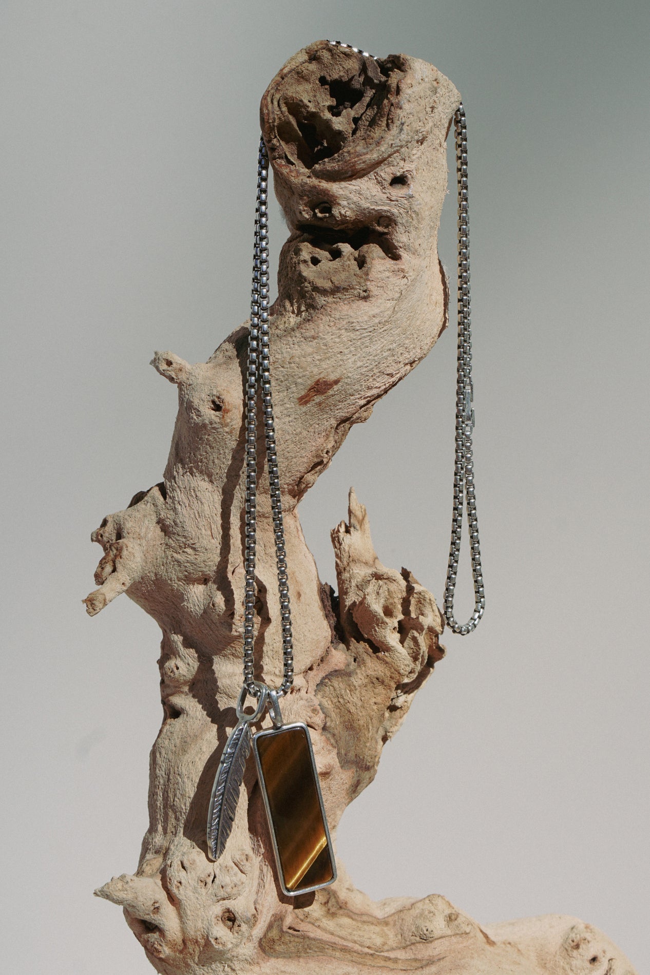 Flight Tag Necklace | Tiger's Eye
