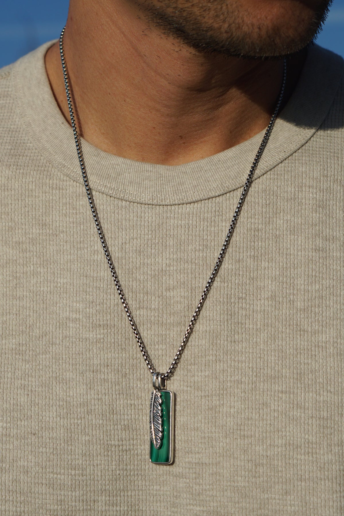 Flight Tag Necklace | Malachite