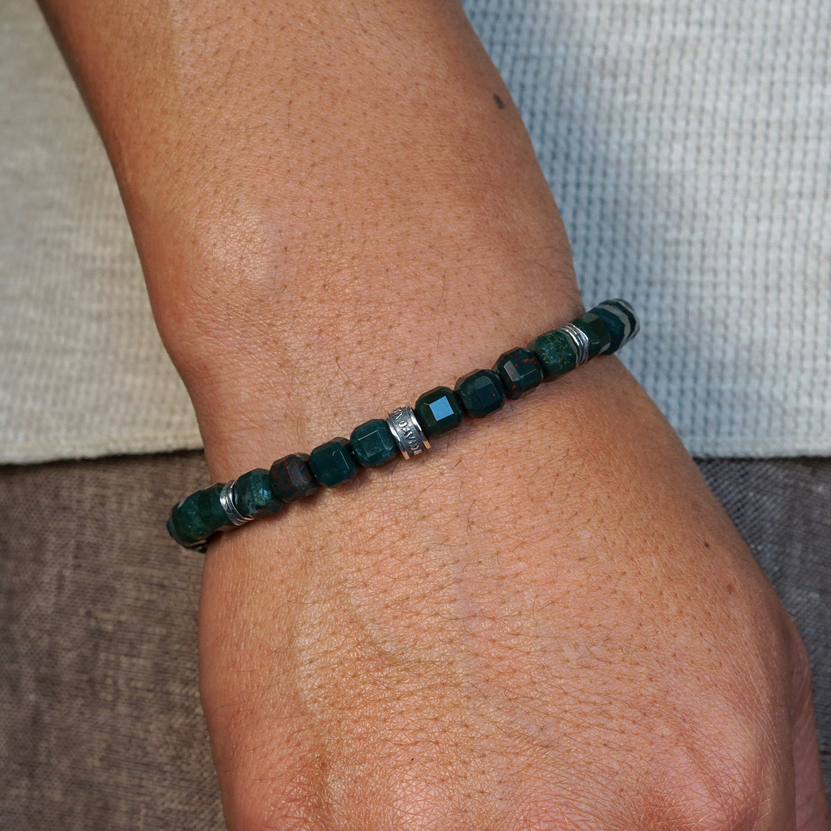 Equinox Bracelet | Green Bloodstone