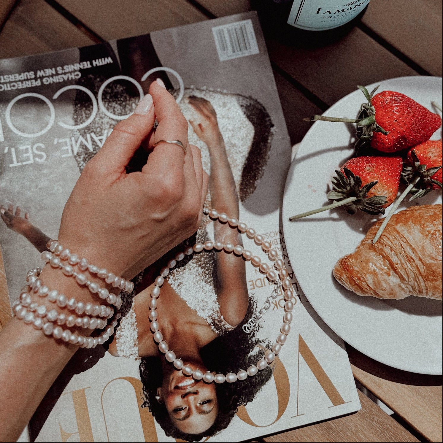 Peach Pearl Necklace