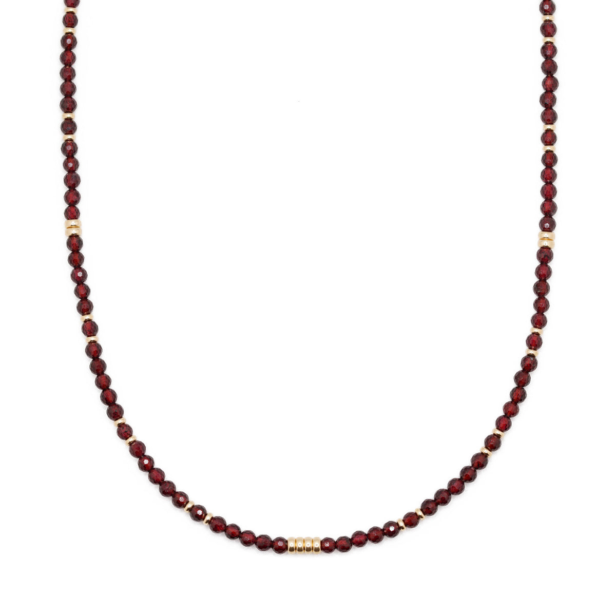 Ember Necklace | Garnet & 14K Gold | 26"