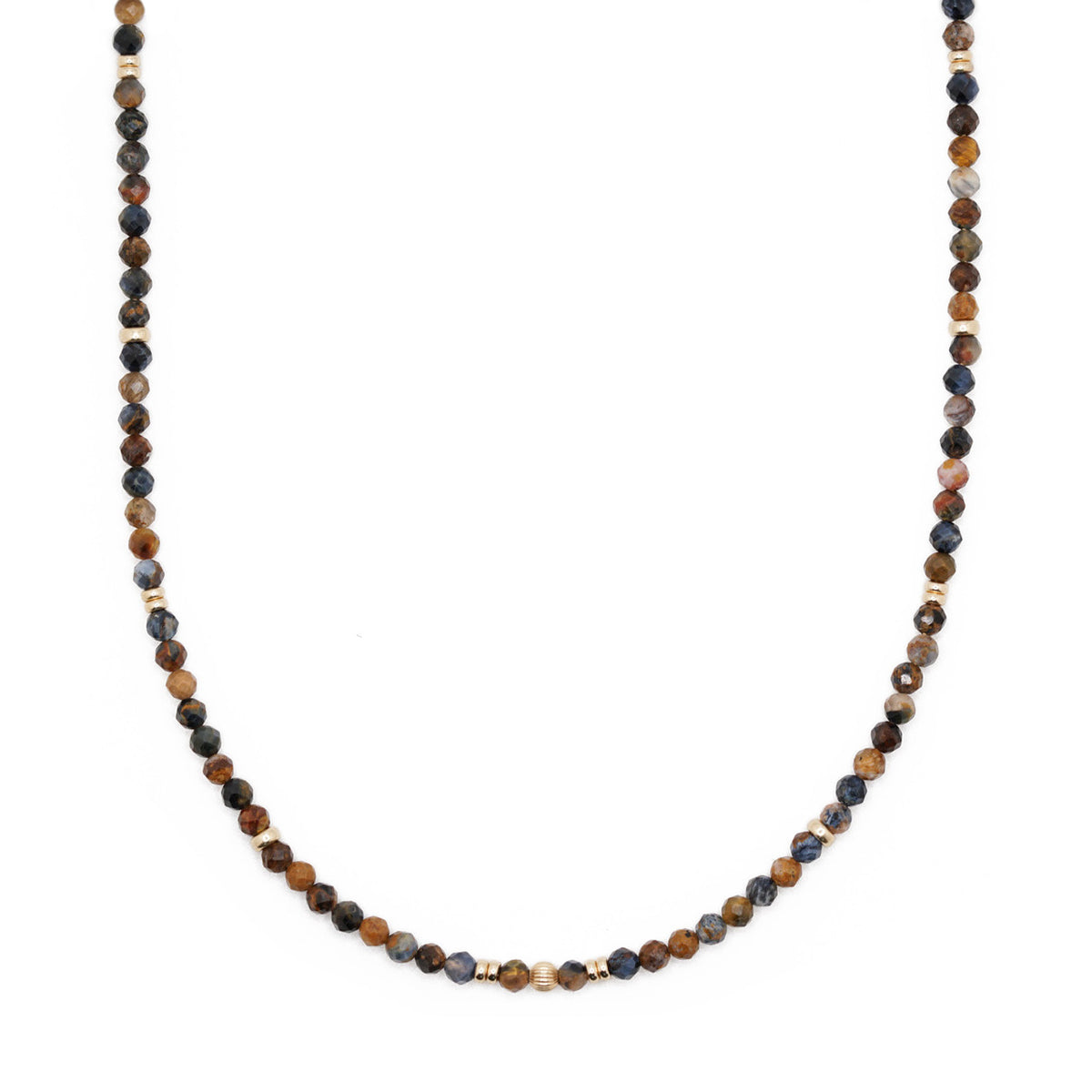 Meridian Necklace | Pietersite & 14K Gold