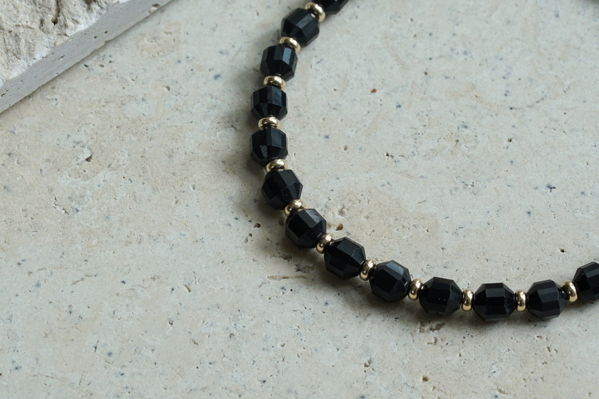Arcanum Bracelet | Black Tourmaline & 14K Gold