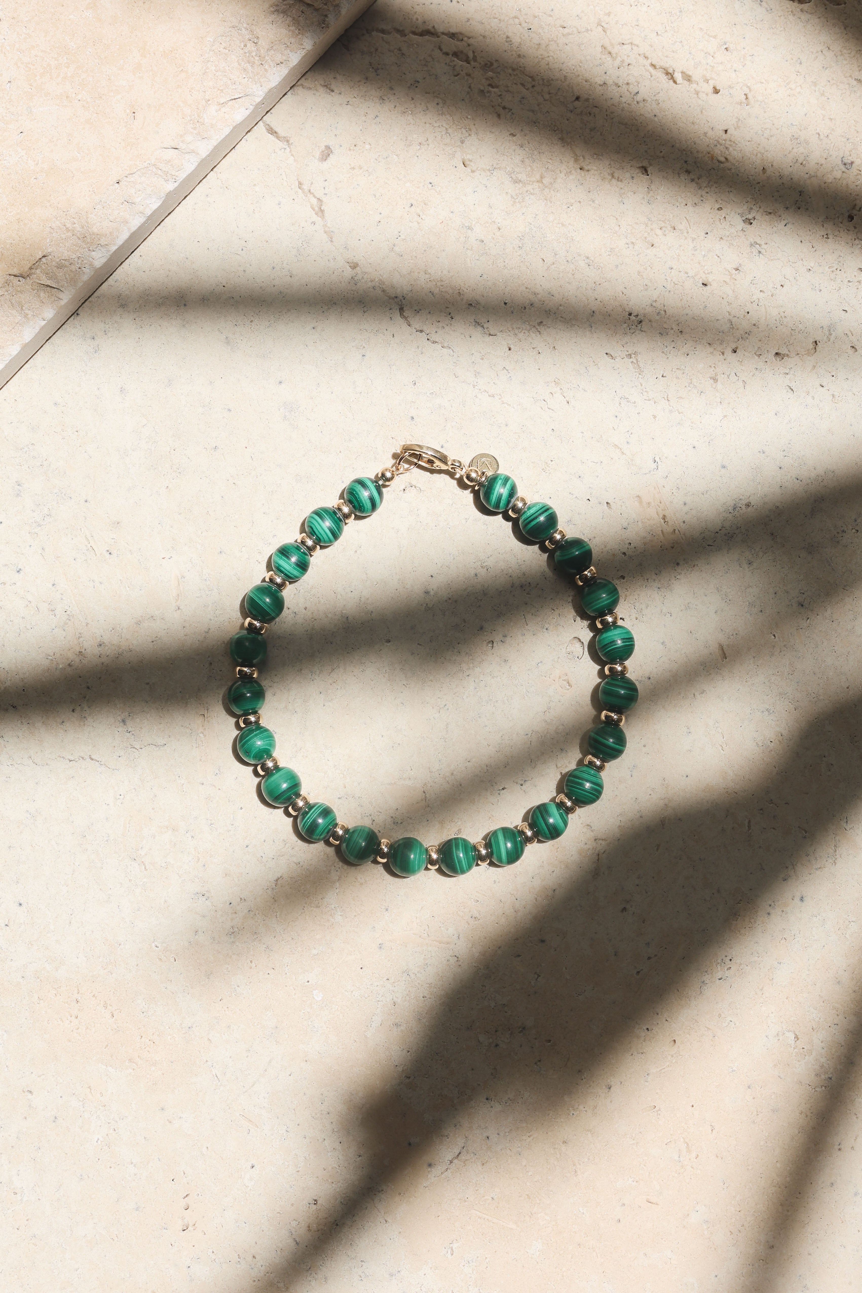 Atlas Bracelet | Malachite & 14K Gold