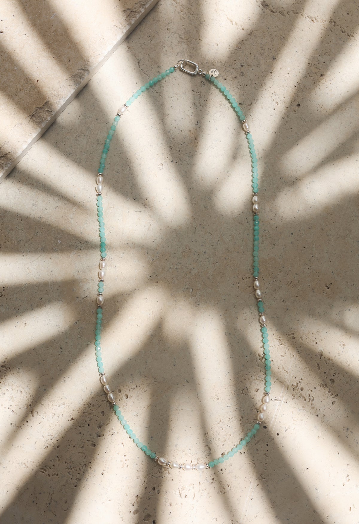 Azure Necklace | Amazonite & Pearls