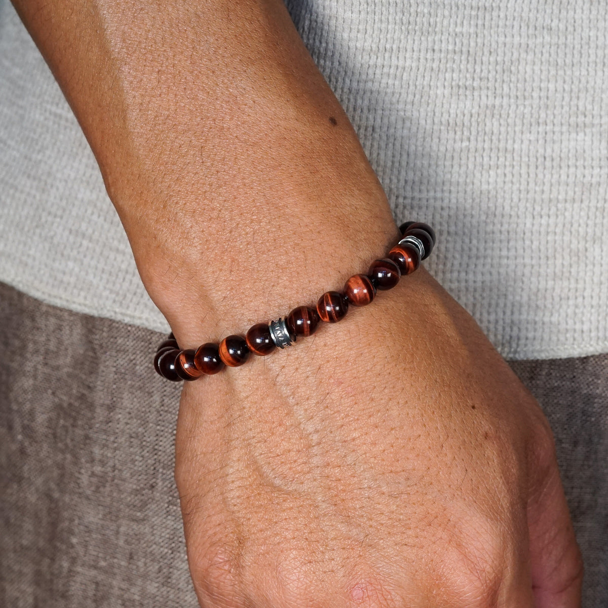 Signature Bold Bracelet | Red Tiger's Eye