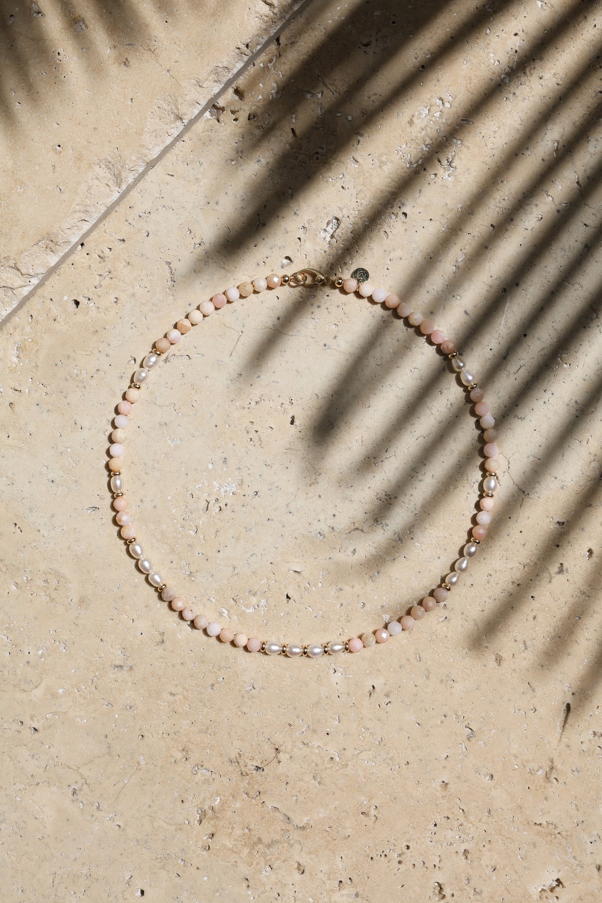 Cala Rosa Necklace | Pink Opal, Pearls & 14K Gold