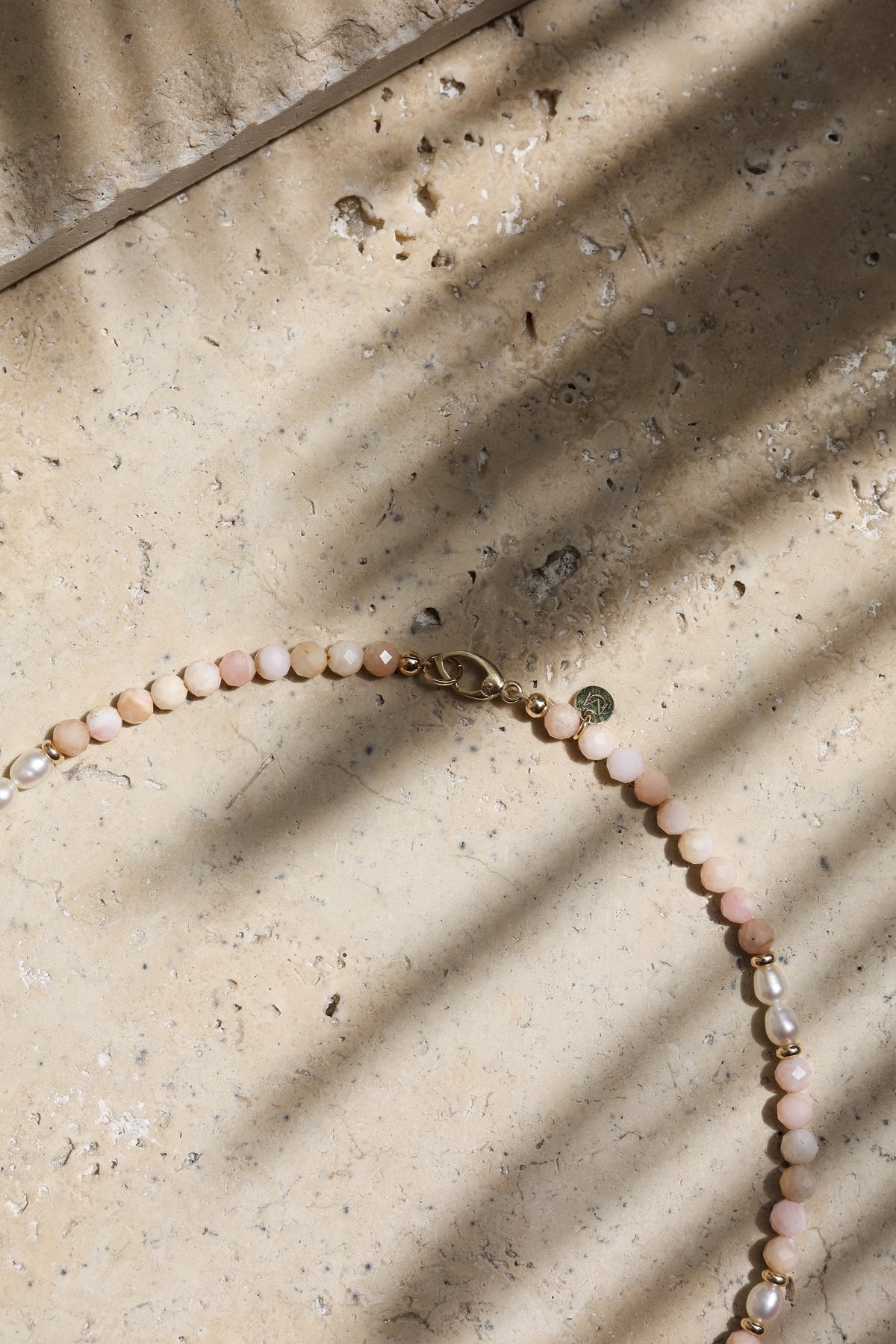 Cala Rosa Necklace | Pink Opal, Pearls & 14K Gold