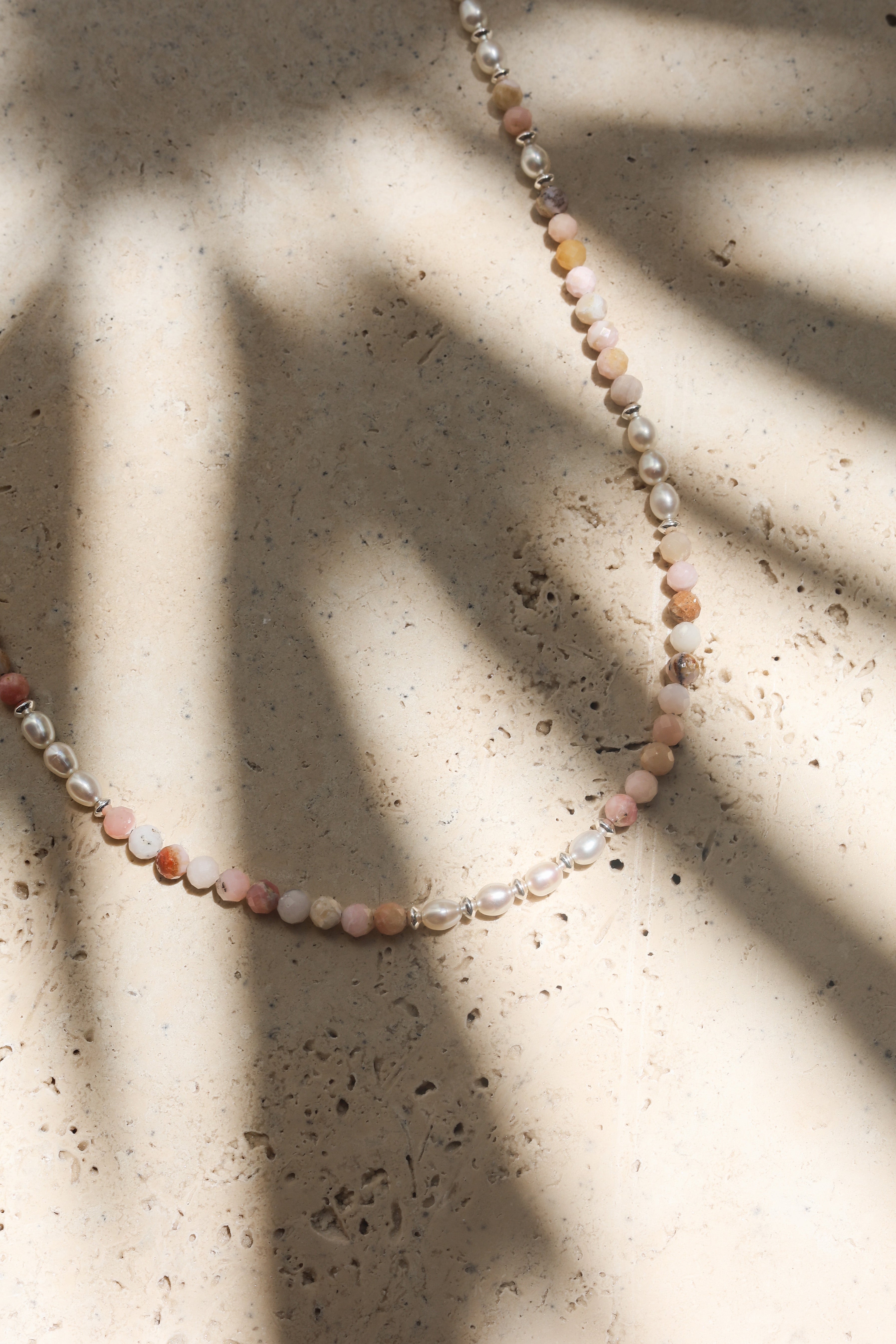 Cala Rosa Necklace | Pink Opal & Pearls